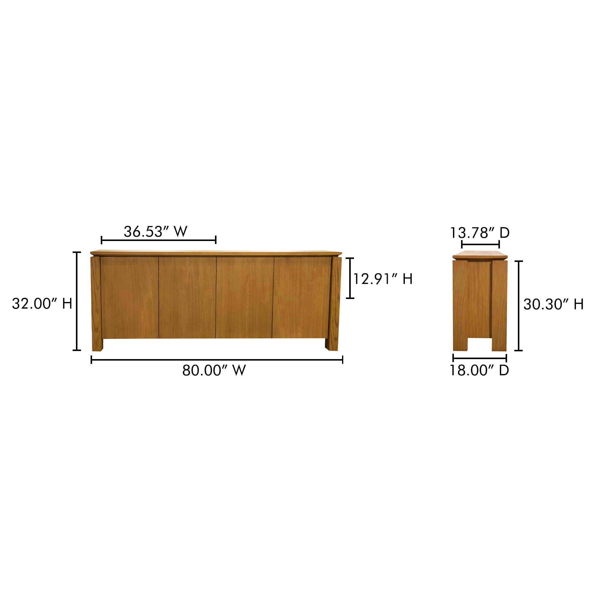 Brook - Sideboard - Country Oak