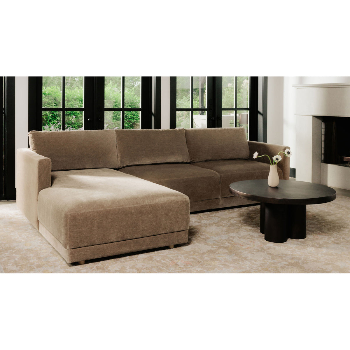 Bryn - Sectional Camel Right Stationary Sofa - Camel