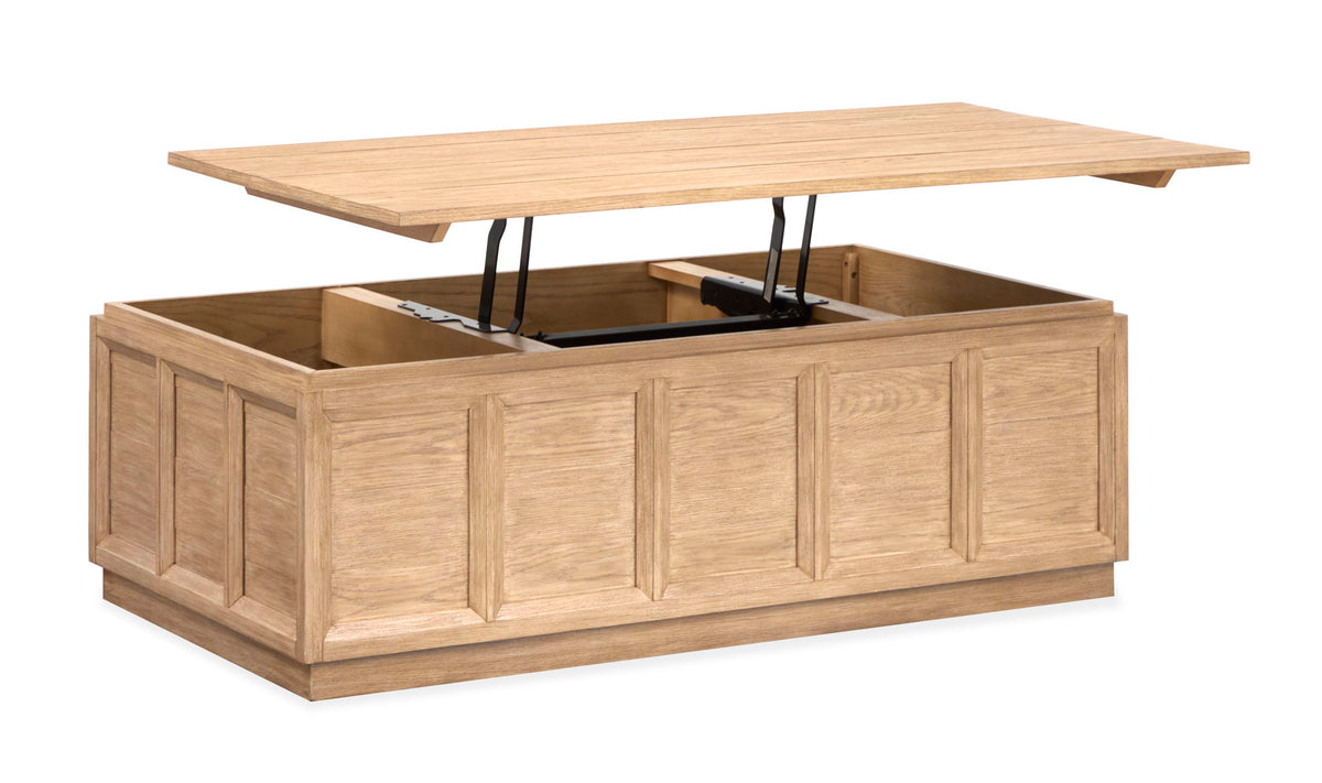 Burnham - Lift Top Storage Cocktail Table With Casters - Sable Dusk