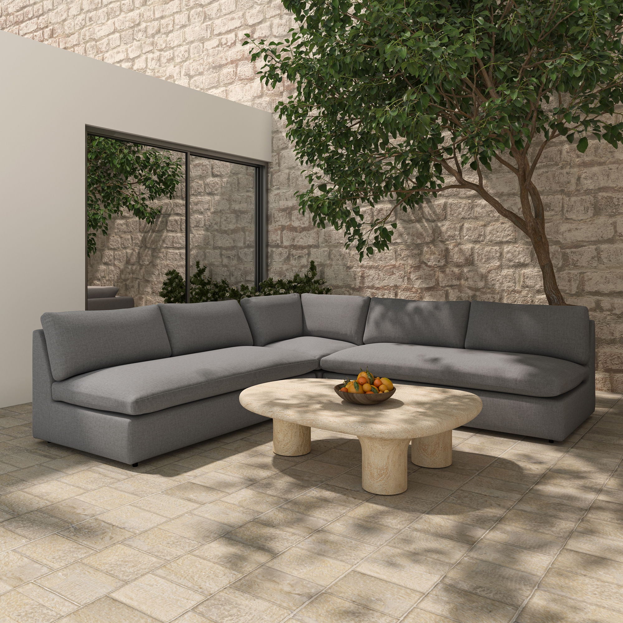 Miles - Outdoor Corner - Light Gray
