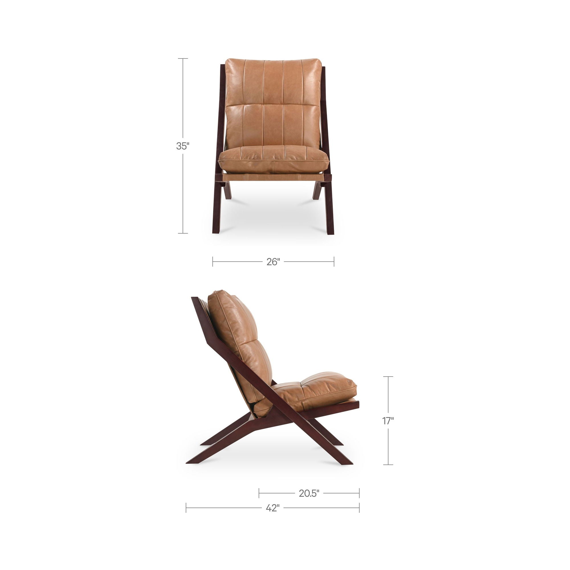 Preston - Accent Chair - Tan / Brown