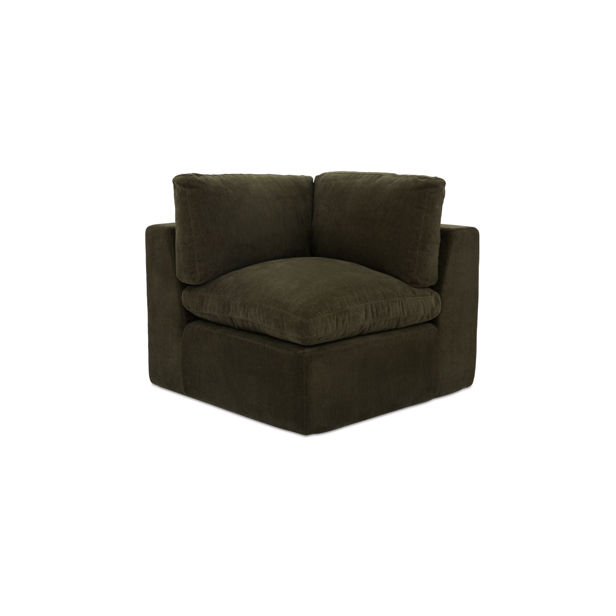 Cates - Corner Chair - Dark Green