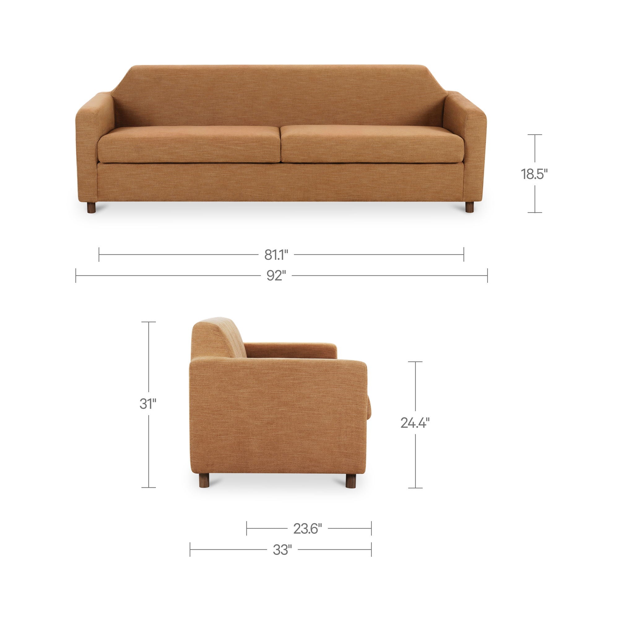 Finch - Sofa - Washed Pink
