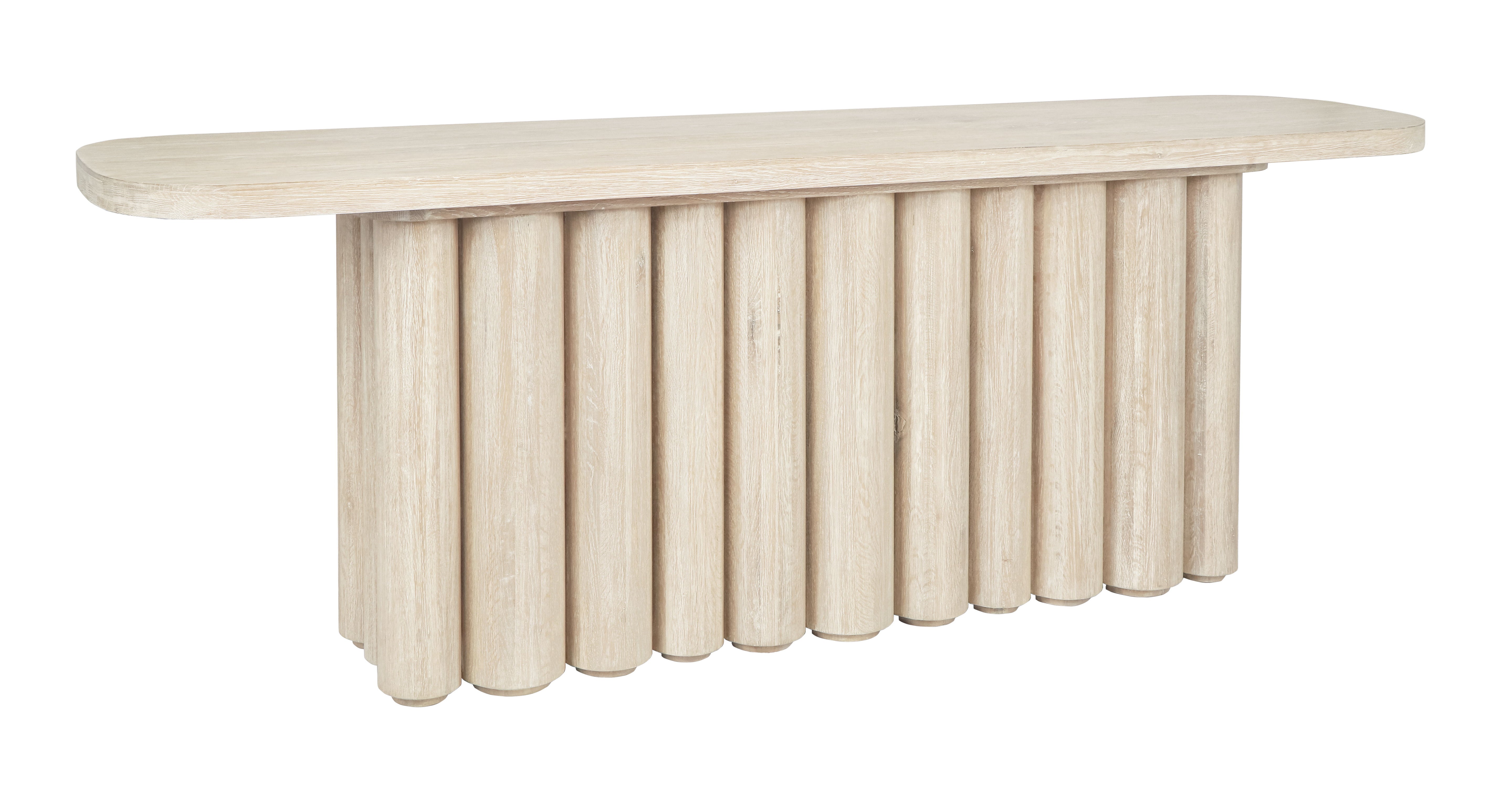 Tiber - Oak Wood Console Table - White Washed