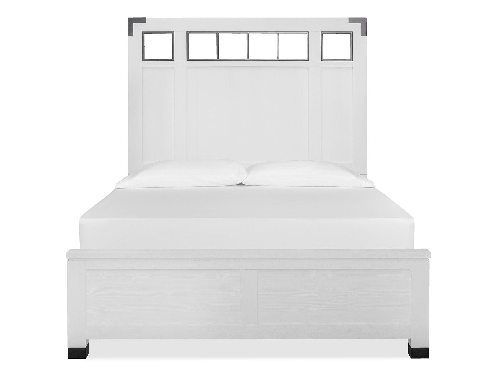 Harper Springs - Complete Panel Bed With Metal Headboard