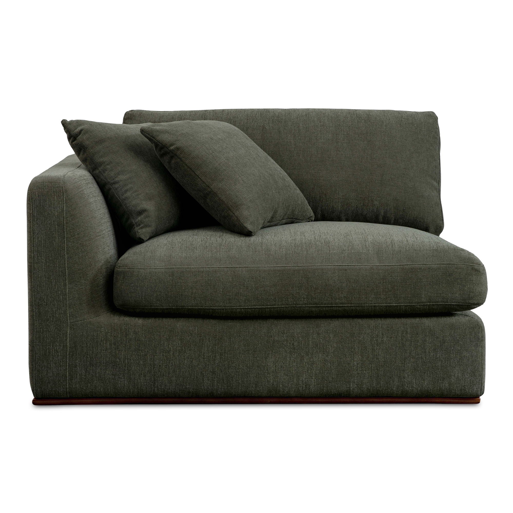 Rue - Left Arm Facing Chair - Deep Green