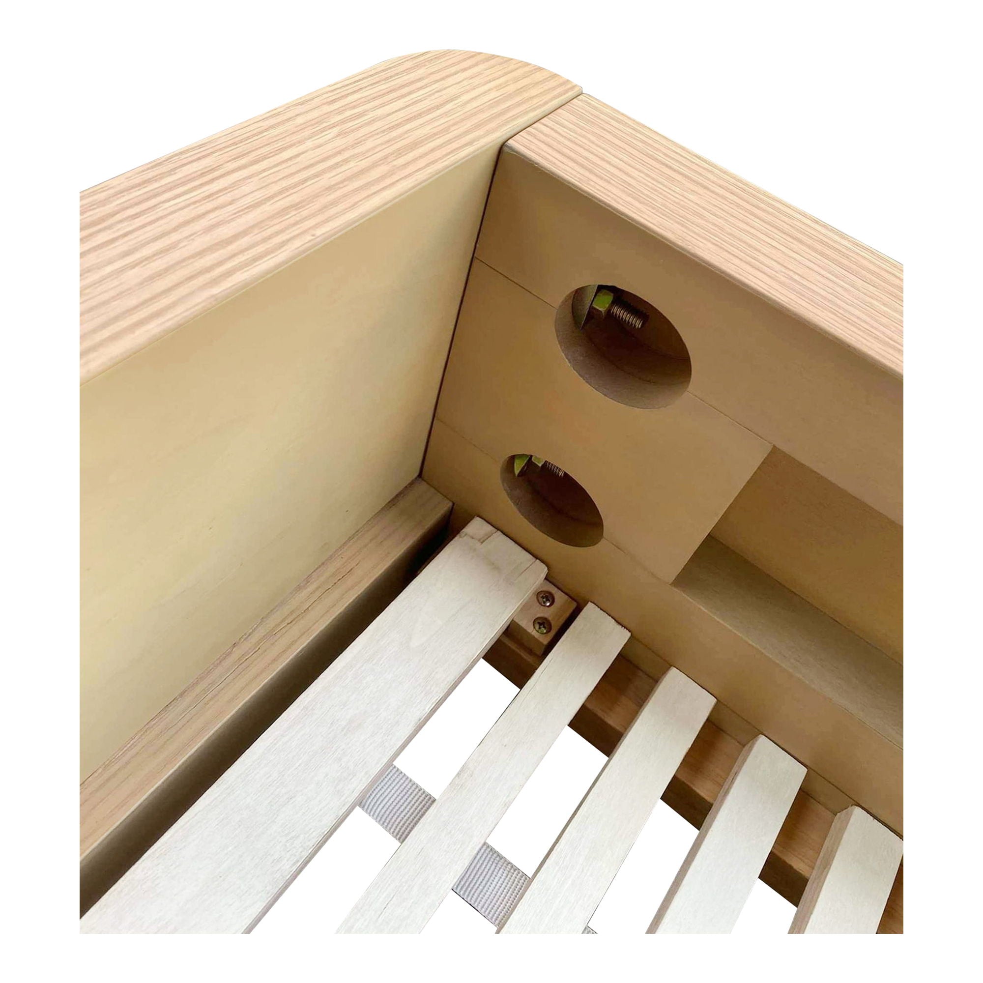 Round Off - King Bed - Natural Oak