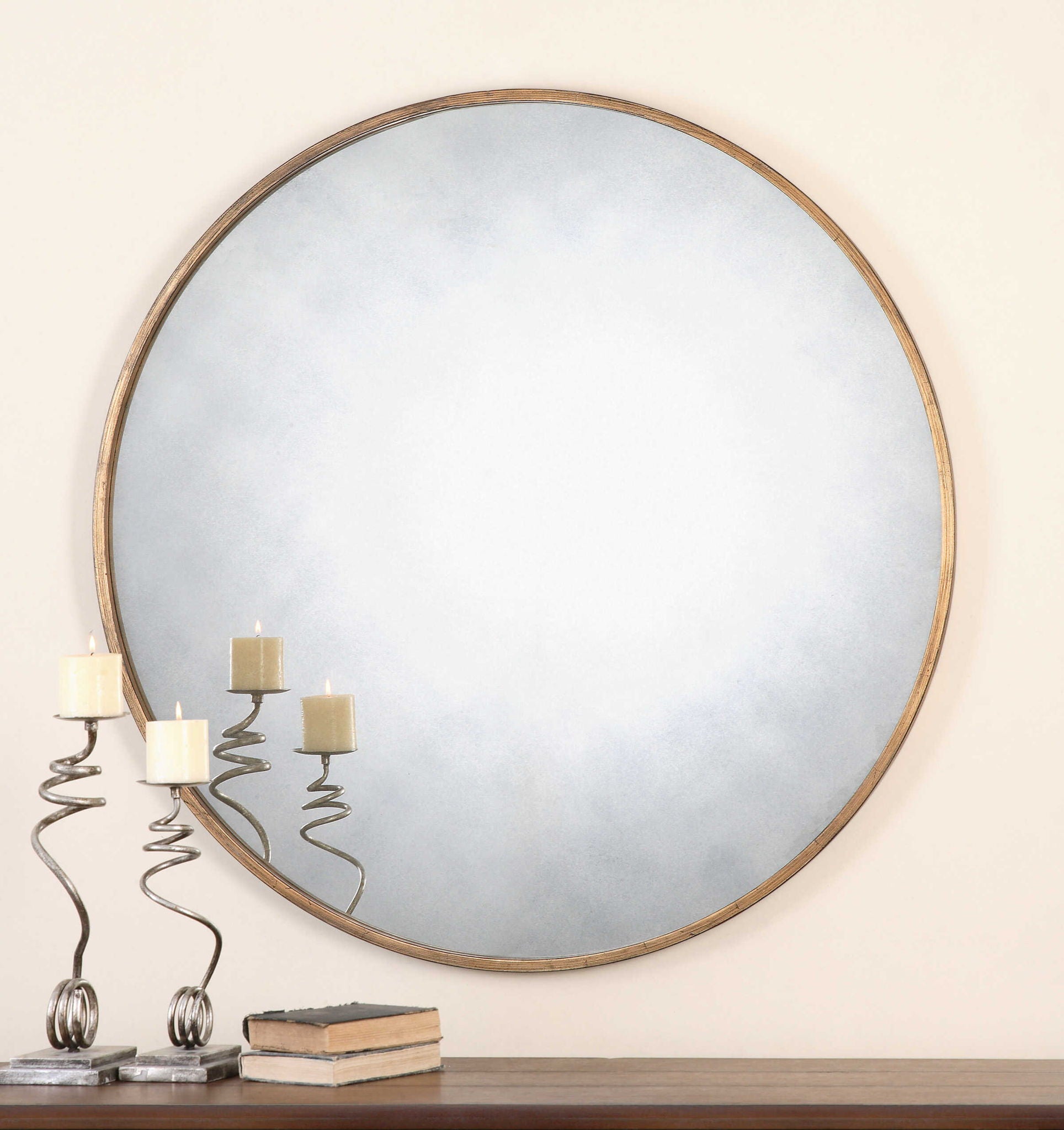 Junius - Round Mirror - Gold