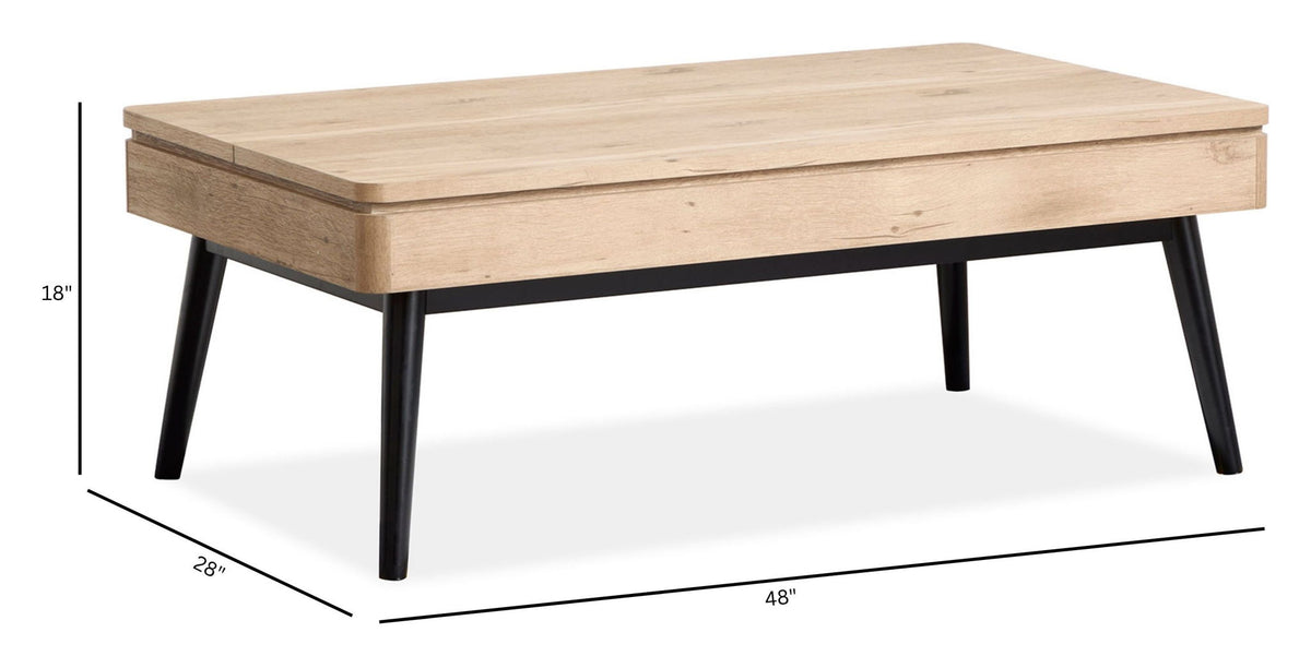 Fletcher - Lift Top Storage Cocktail Table - Driftwood