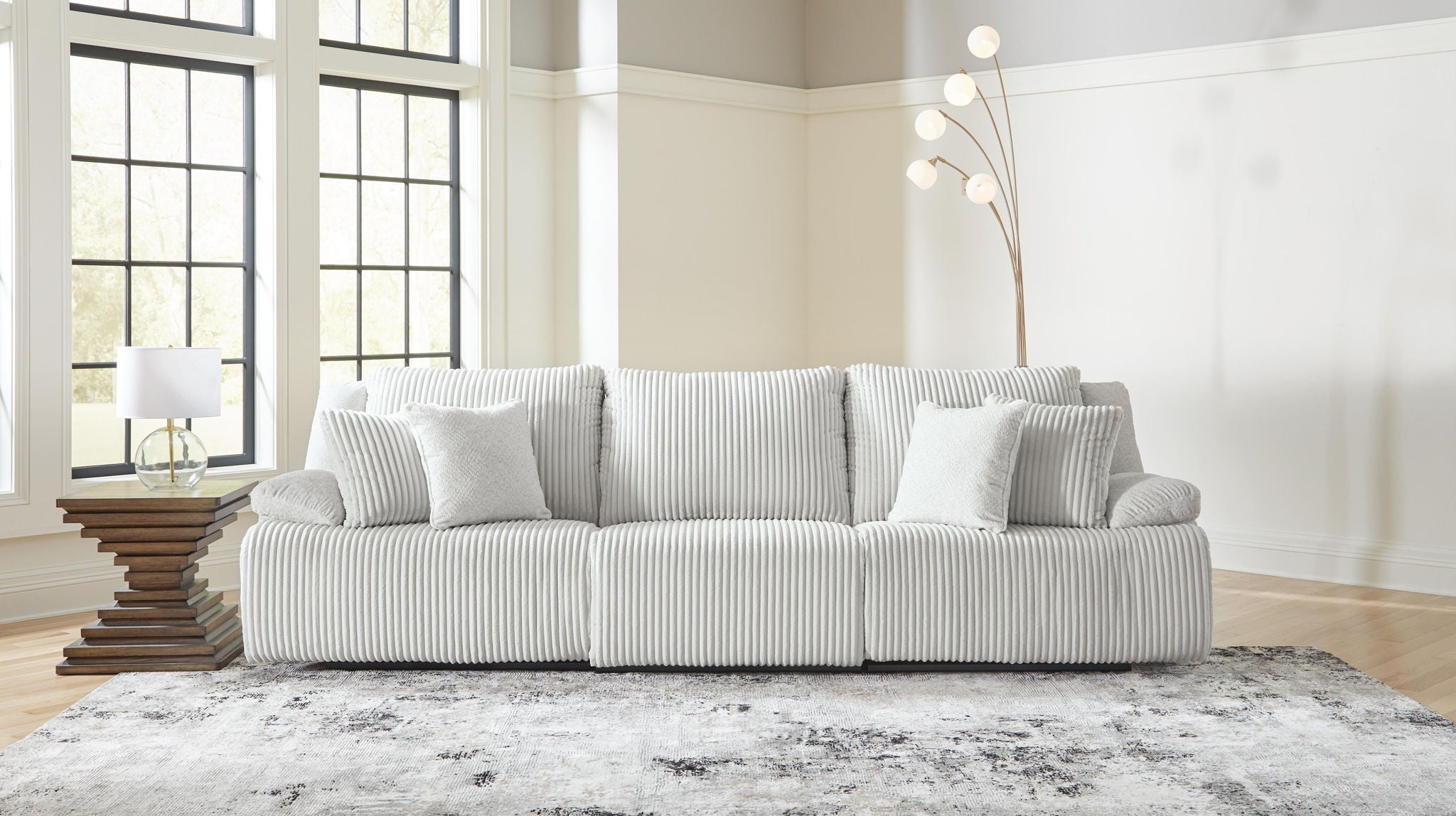 Top Tier - 3-Piece Sectional Sofa With RAF And LAF Recliner - Alloy