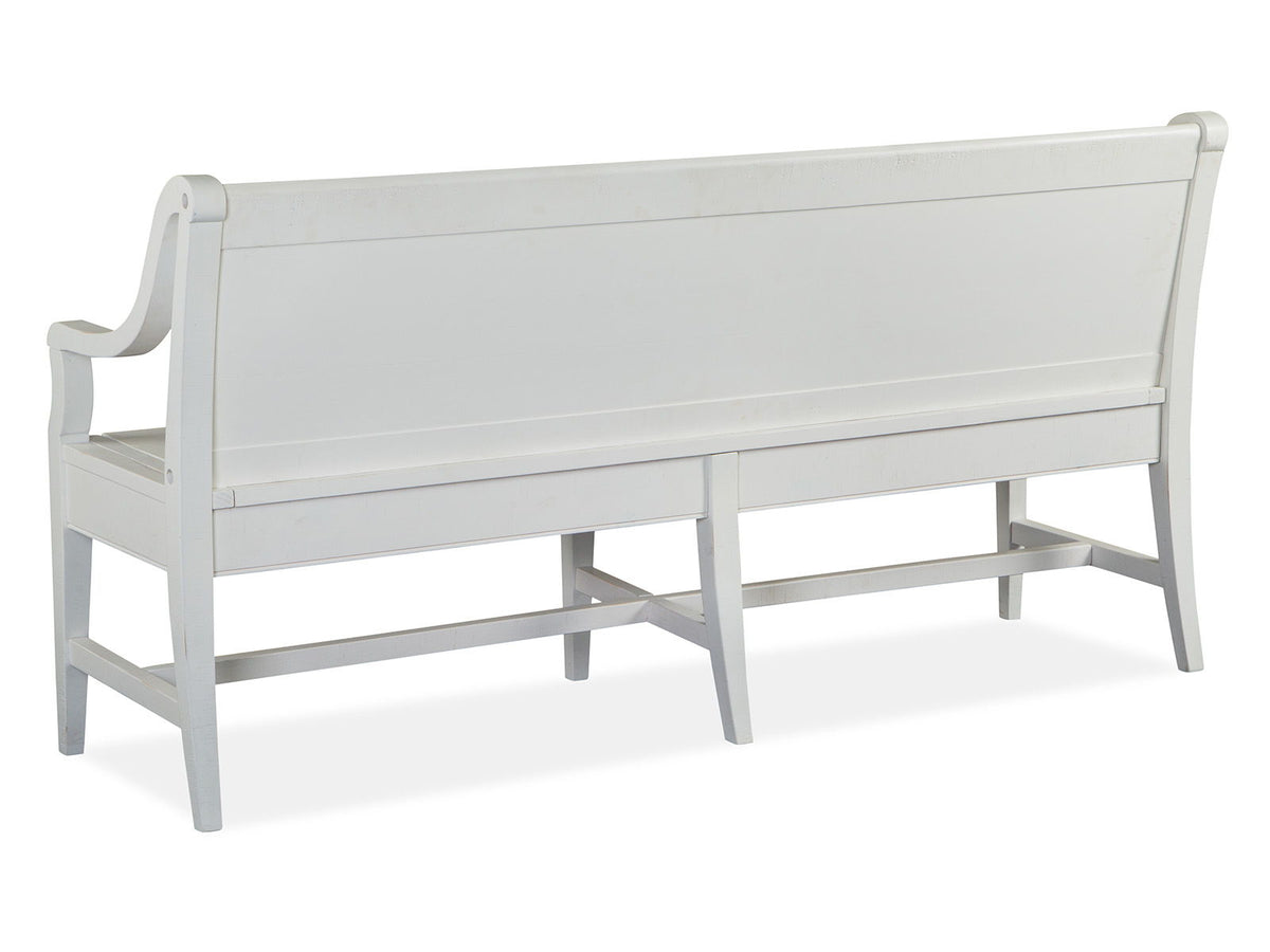 Heron Cove - Bench With Back - Chalk White