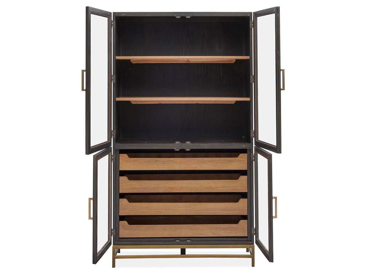 Lindon - Two Tone Dining Cabinet - Dark Brown