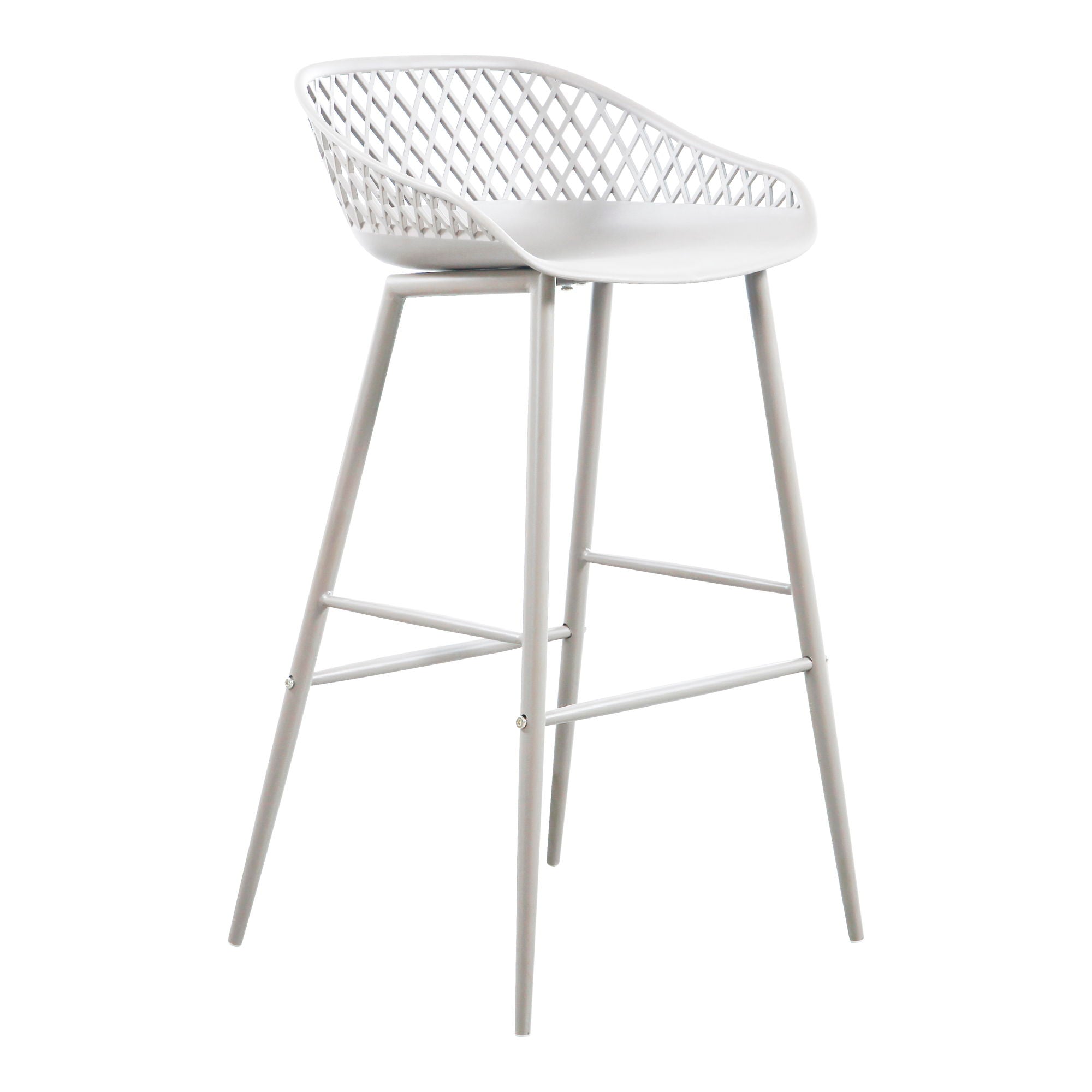 Piazza - Outdoor Barstool - White - M2