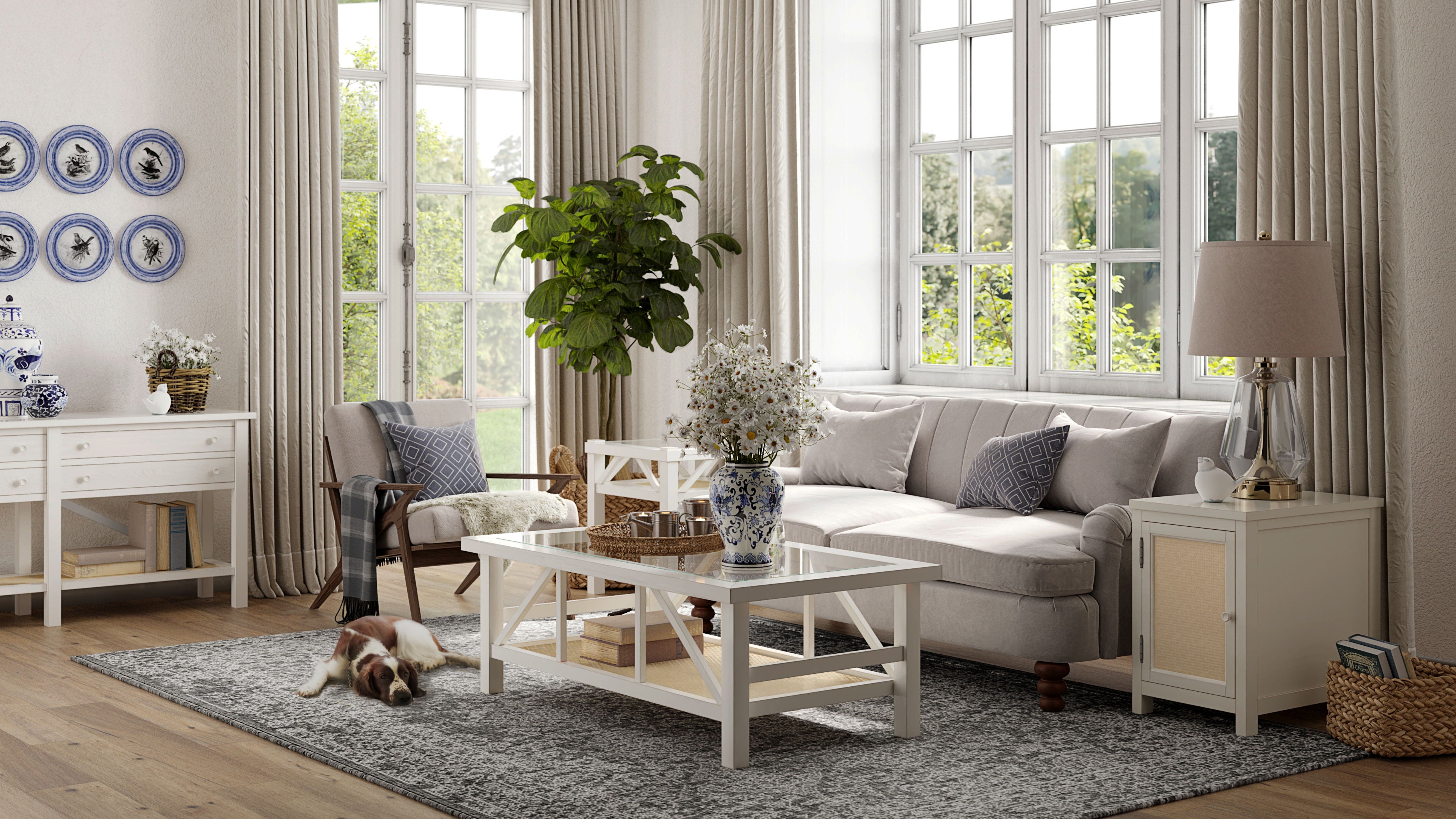 Ellison - Chairside End Table - Antique White