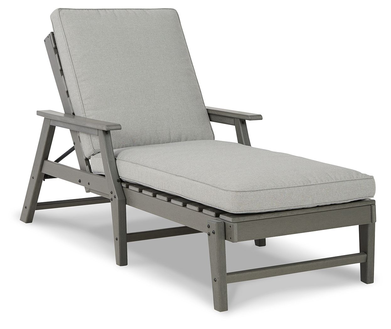 Visola - Chaise Lounge with Cushion - Gray