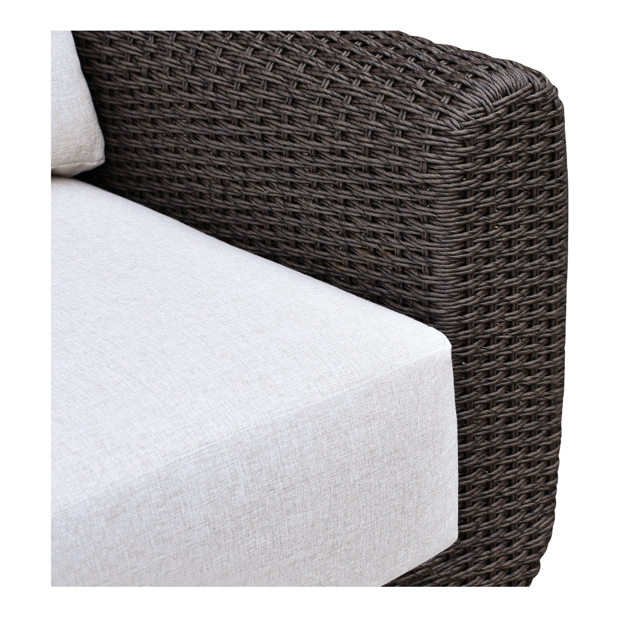 Soma - Outdoor Accent Chair - Dark Brown / White