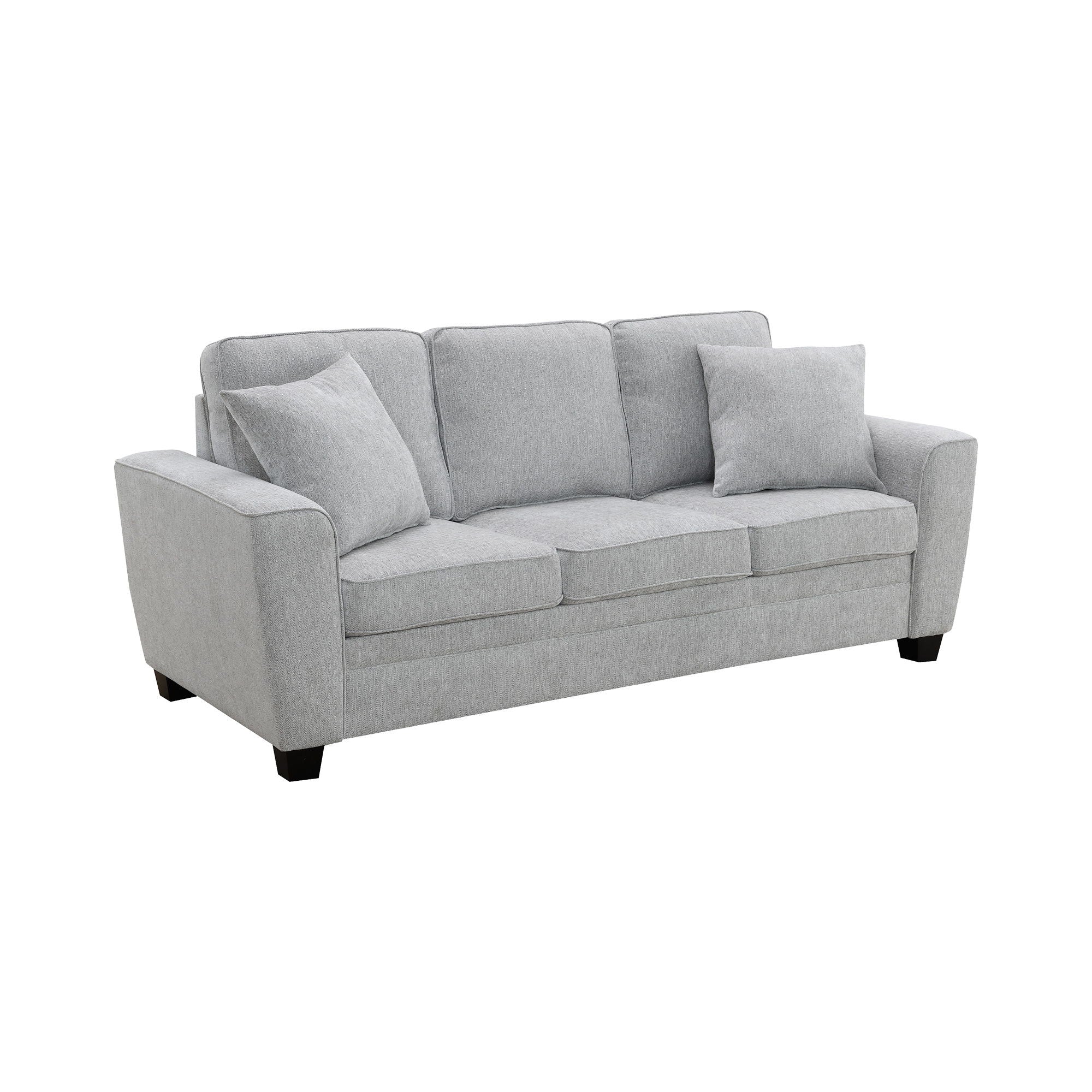 Ashbury - Sofa With 2 Pillows - Soft Gray