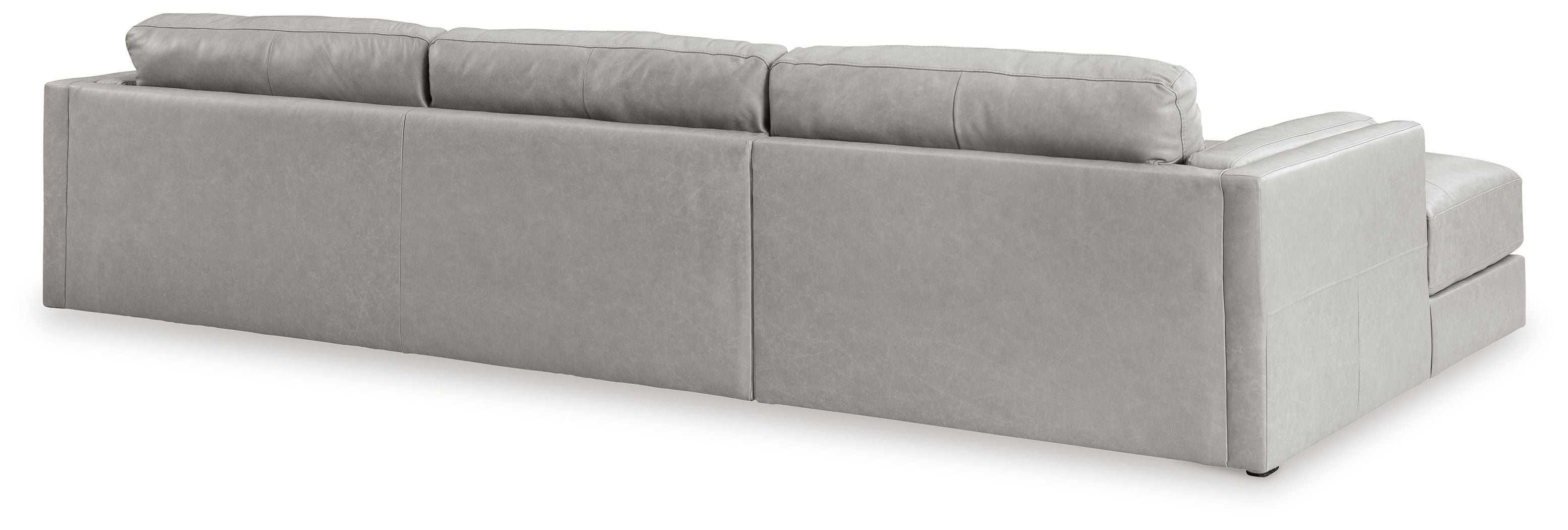 Amiata - Glacier - 2-Piece Sectional With Laf Corner Chaise - Leather Match