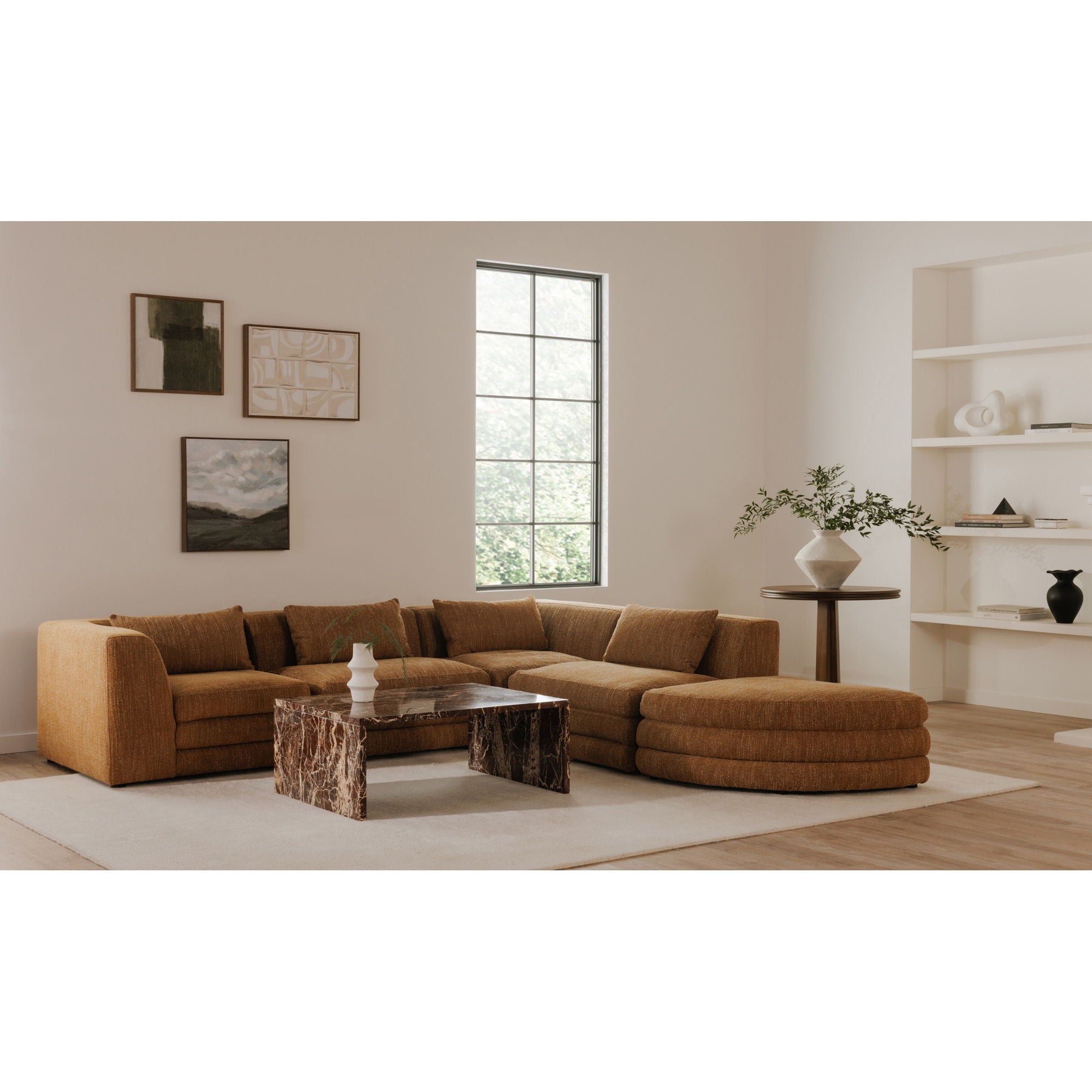Rosa - Coffee Table - Rosso Levnato Marble