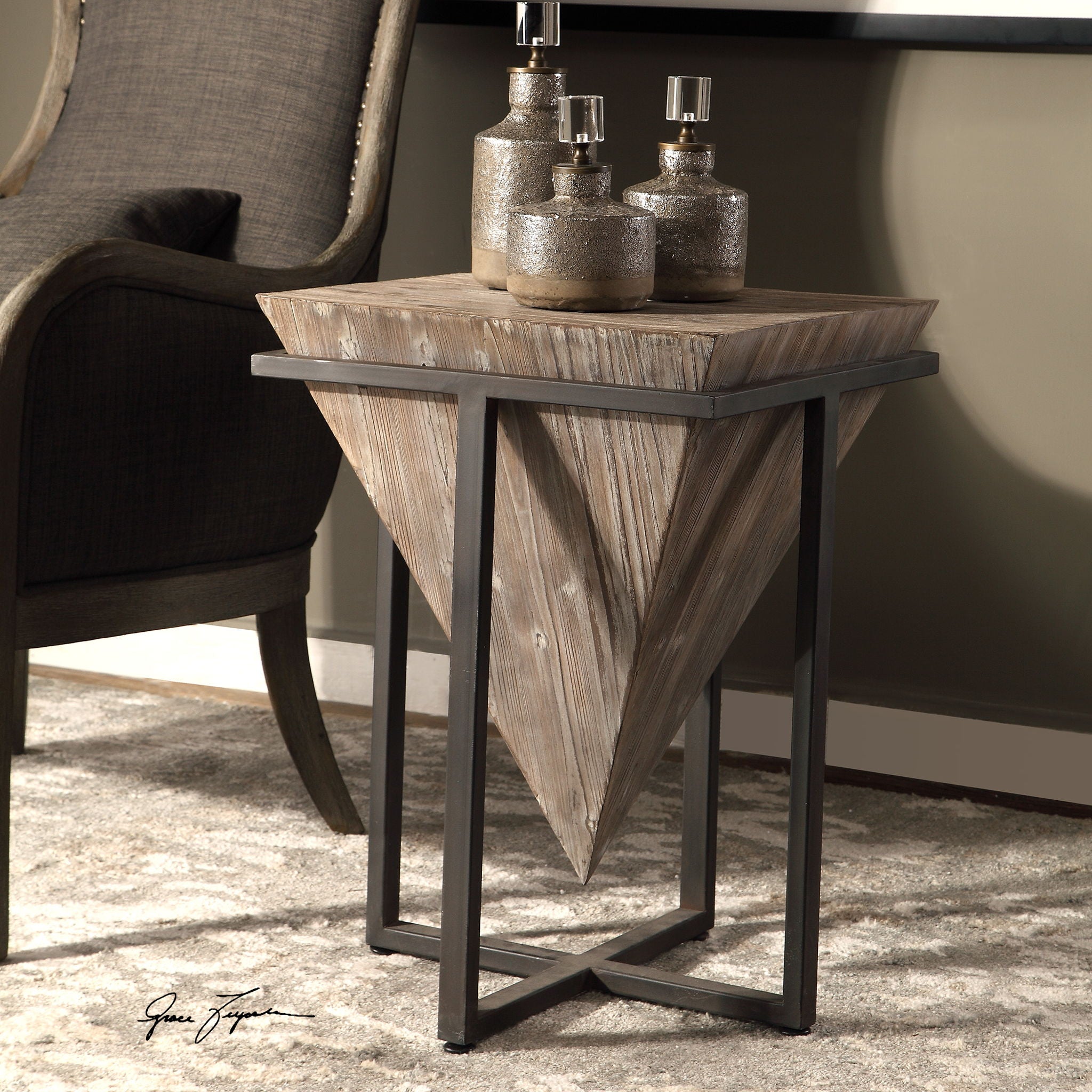 Bertrand - Shagreen Accent Table