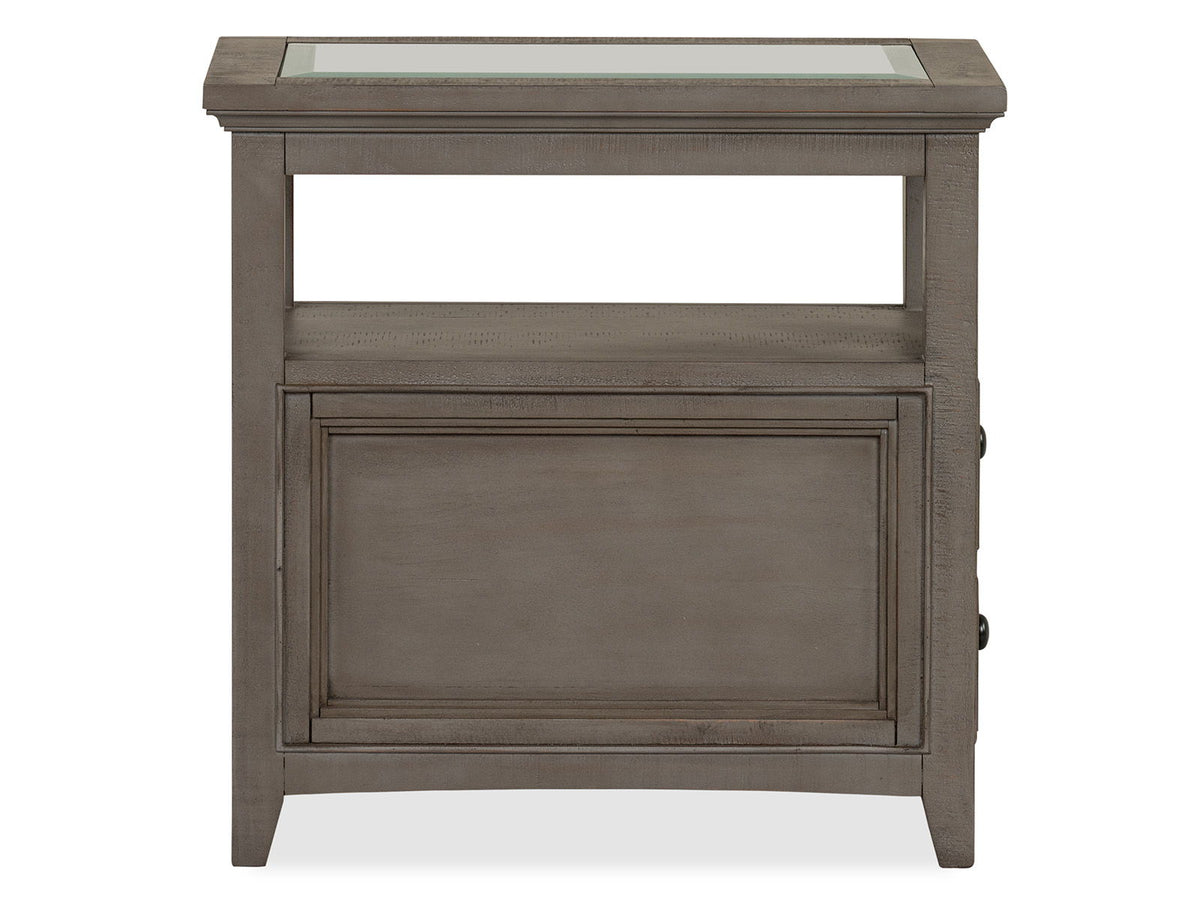 Paxton Place - Chairside End Table - Dovetail Gray