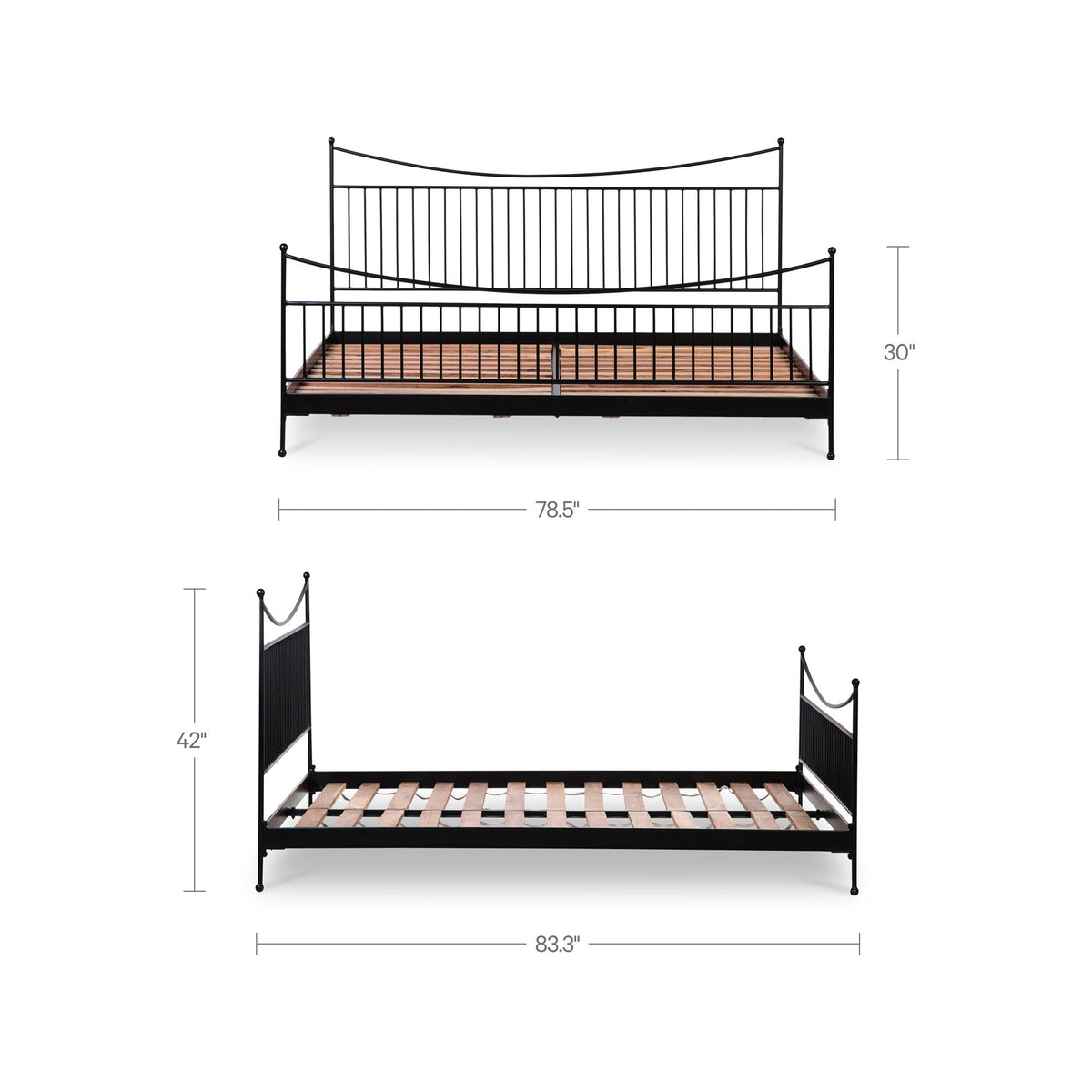 Monet - King Bed - Black