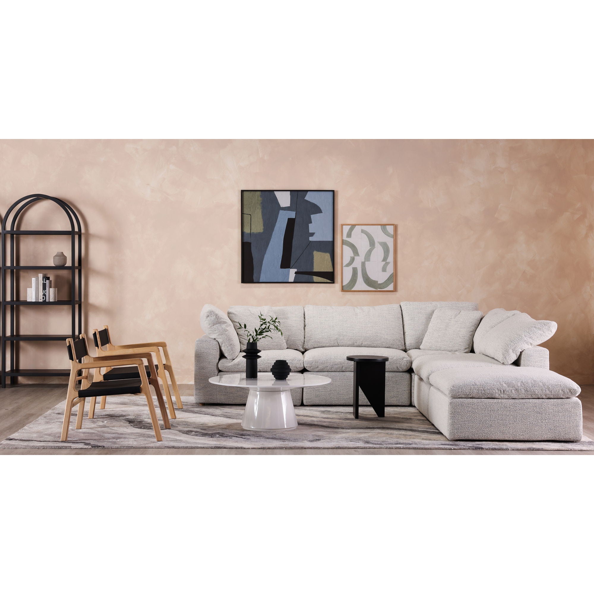 Clay - Dream Modular Sectional - Pearl Silver