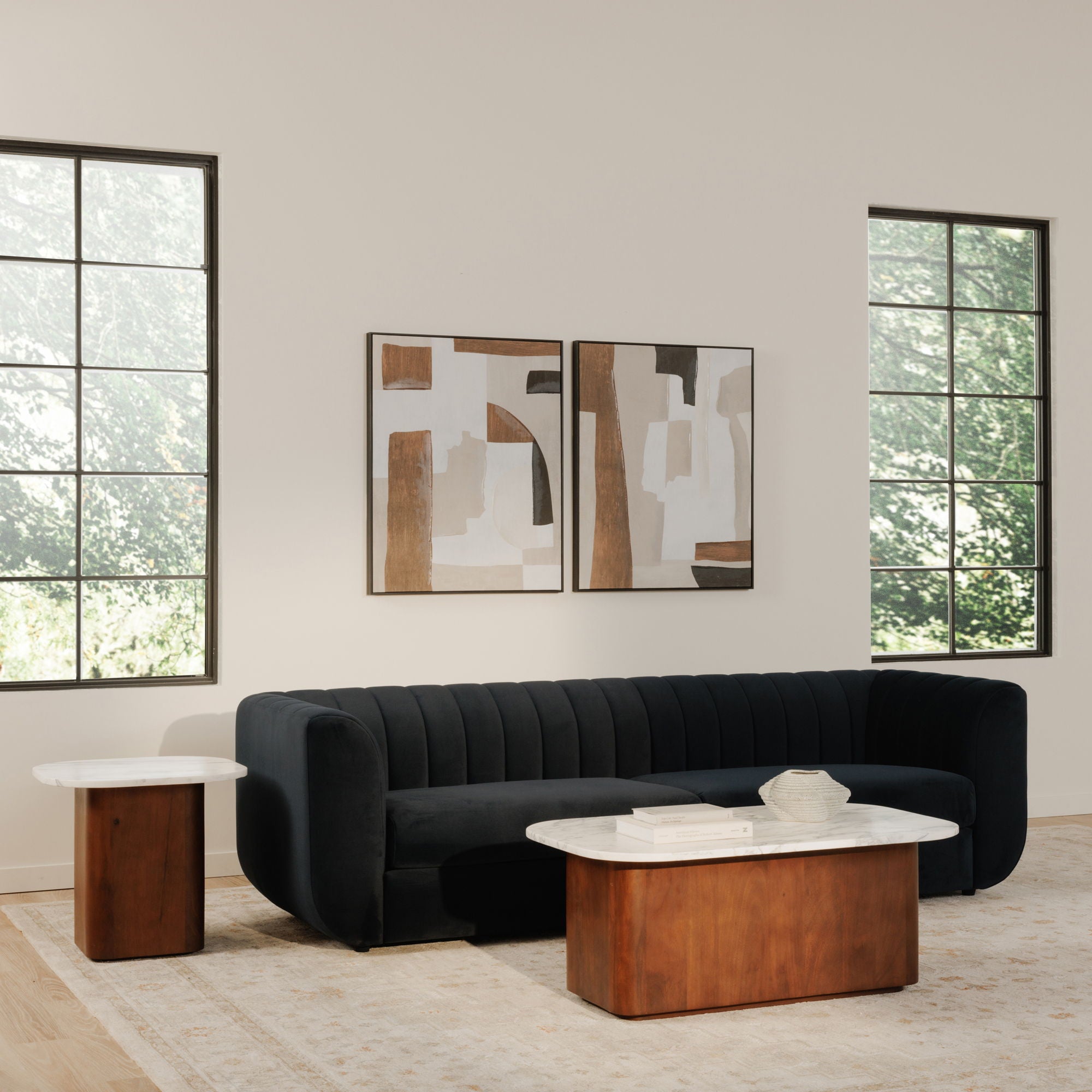 Dash - Accent Table - White Calacatta Marble