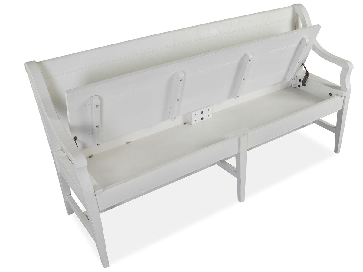 Heron Cove - Bench With Back - Chalk White