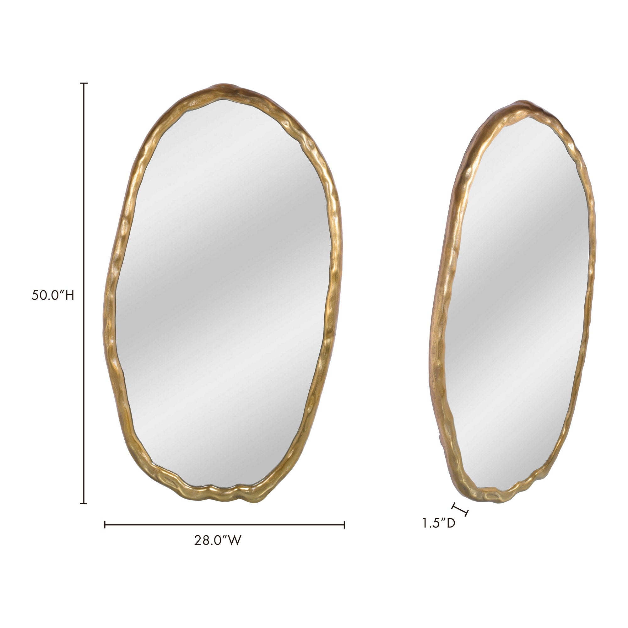 Foundry - Oval Mirror - Yellow