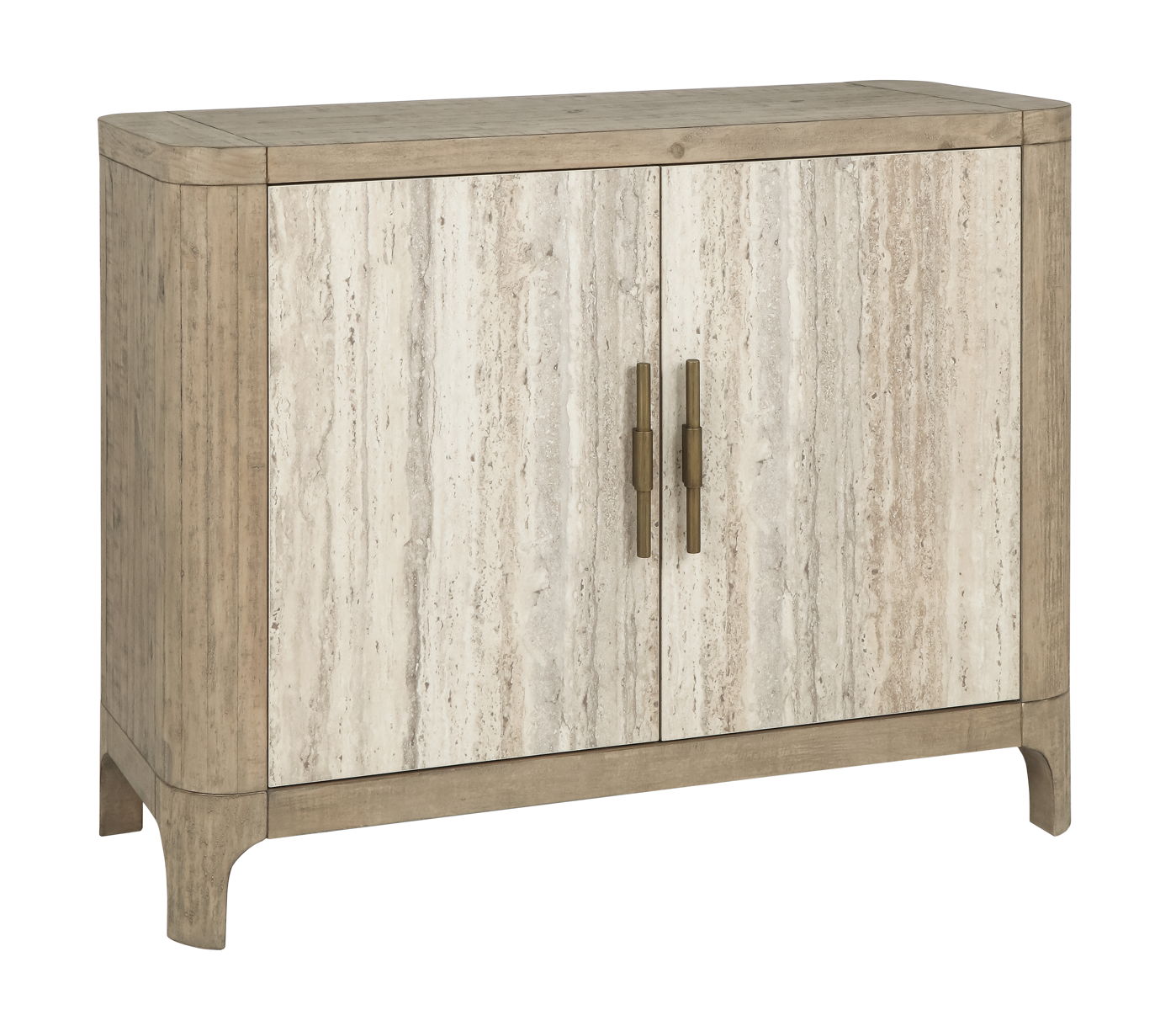 Alpine - Reclaimed Pine/Laminate 2 Door Cabinet - Washed Gray/Natural