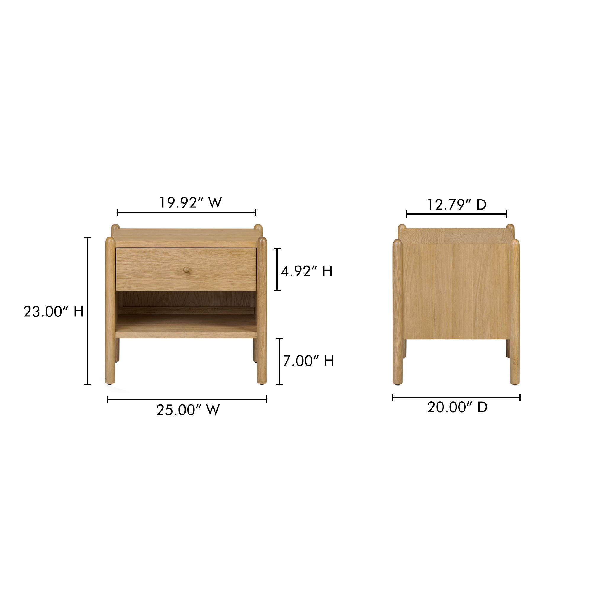 Billy - Nightstand - Natural