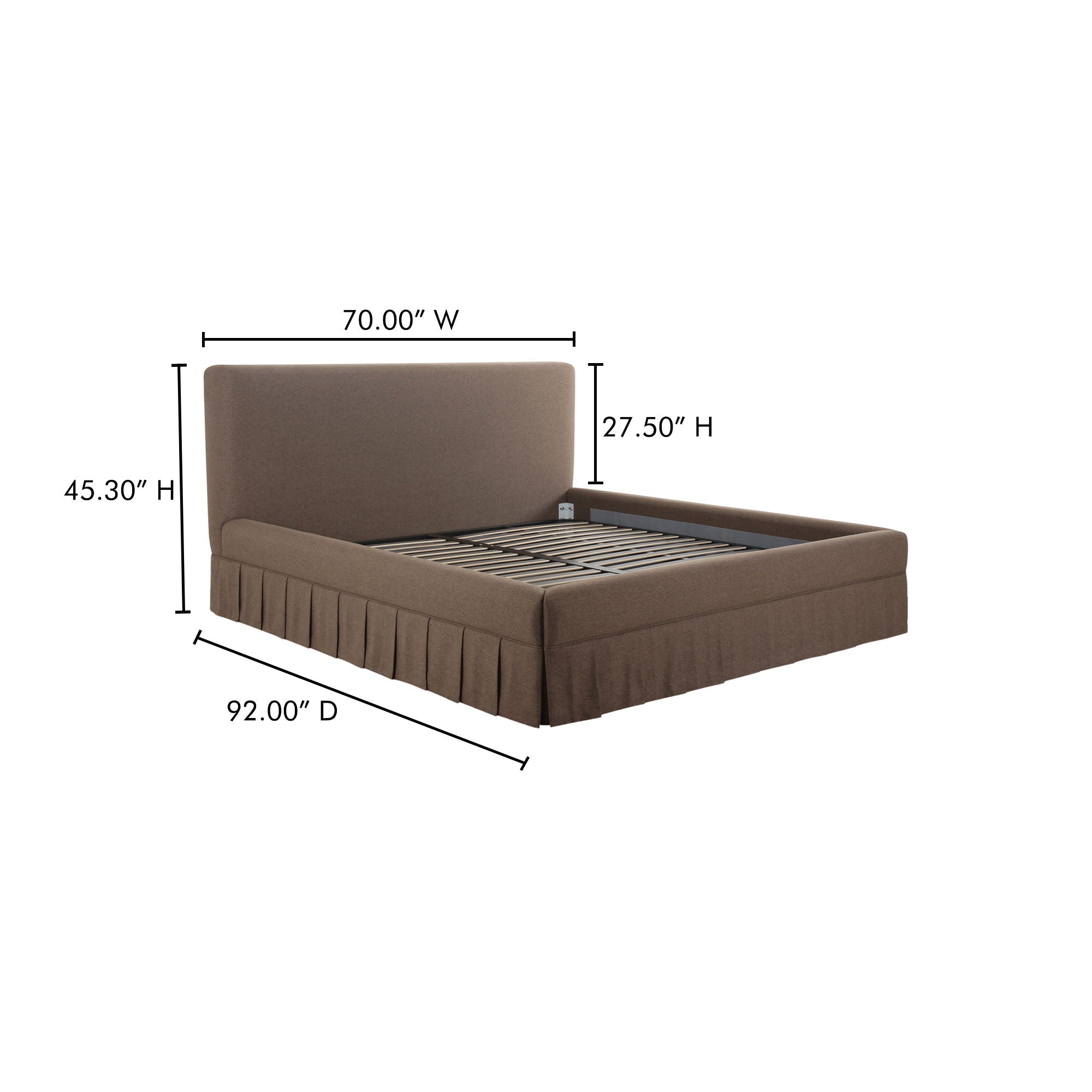 Maren - Queen Bed - Dark Brown