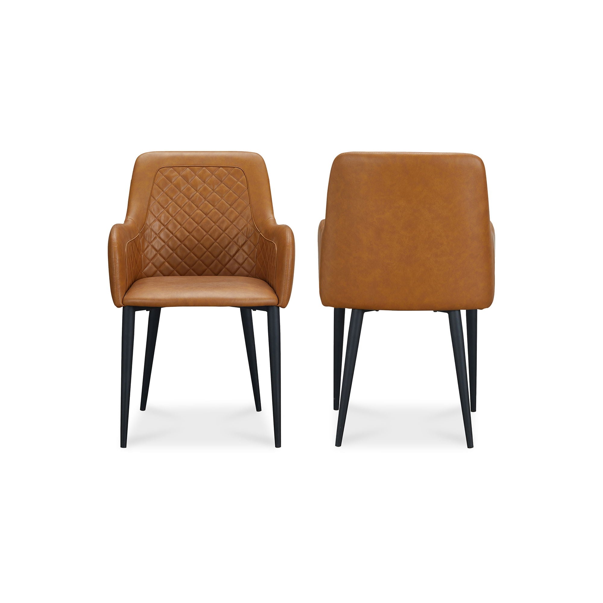 Cantata - Vegan Leather Dining Chair (Set of 2) - Tawny