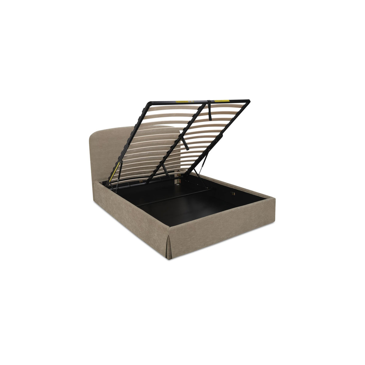 Joan - King Storage Bed - Light Taupe