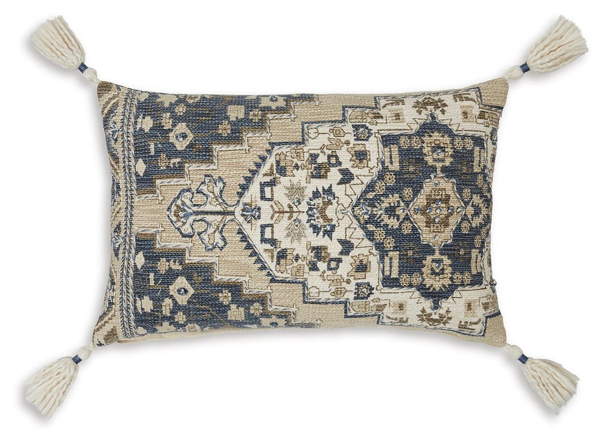 Winbury - Pillow (Set of 4) - Blue / Tan / White