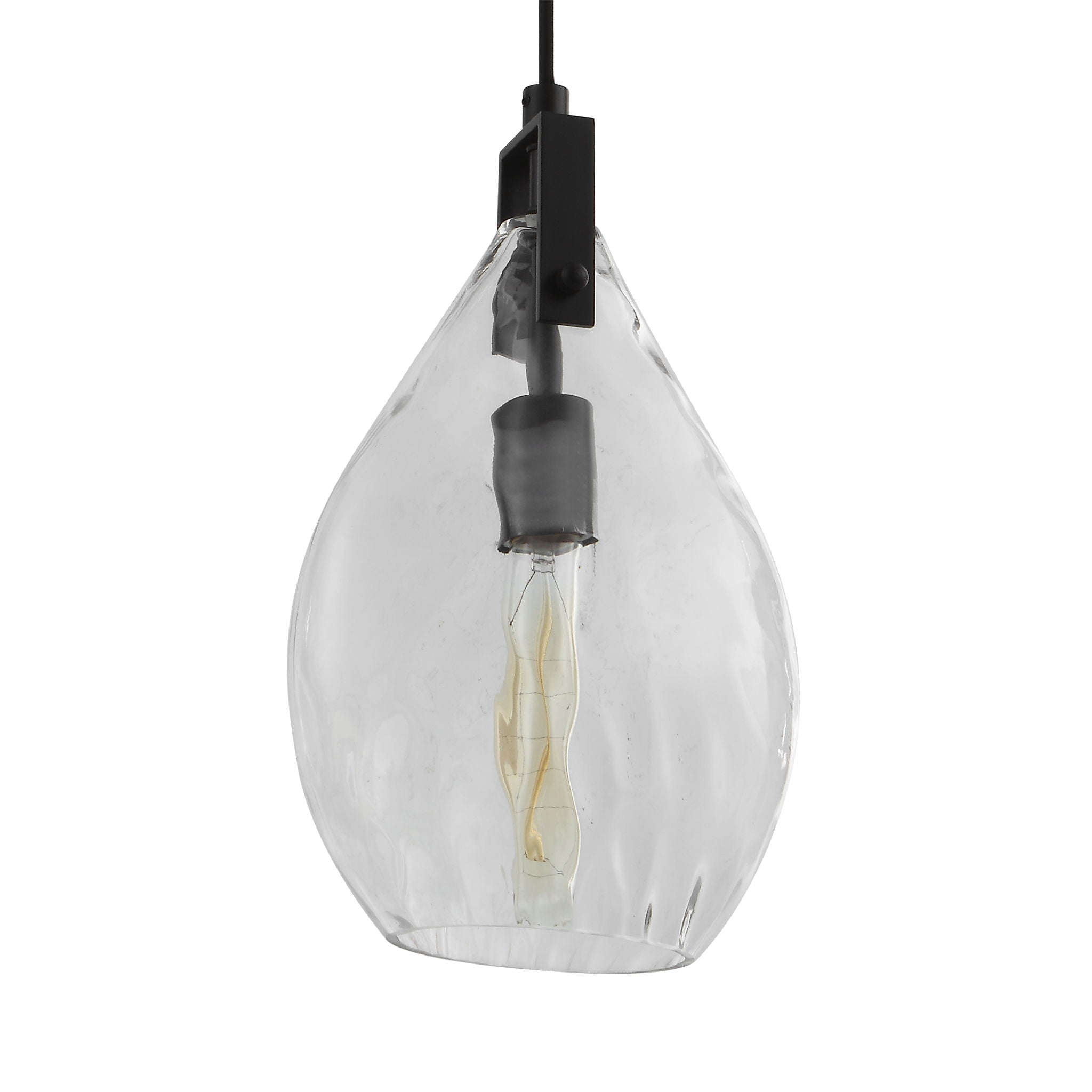 Campester - 1 Light Watered Glass Mini Pendant - Pearl Silver