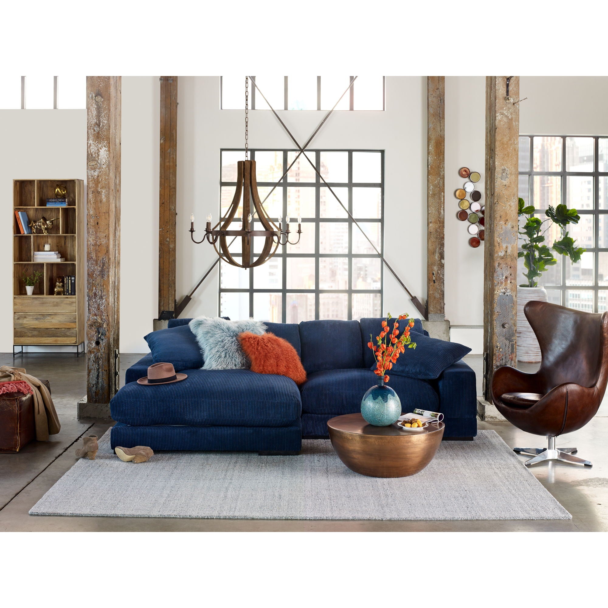 Plunge - Sectional - Blue