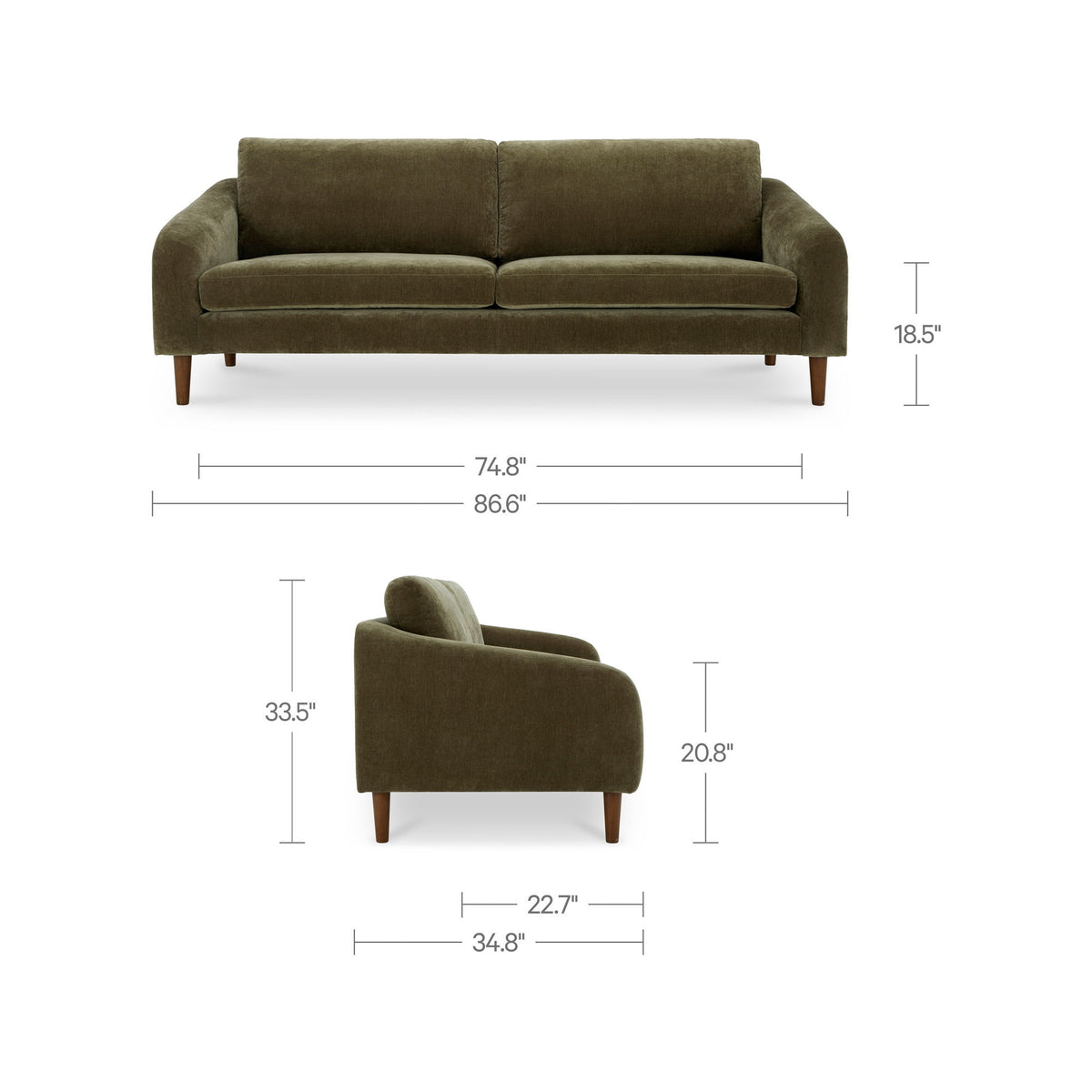Quinn - Sofa - Cedar Green
