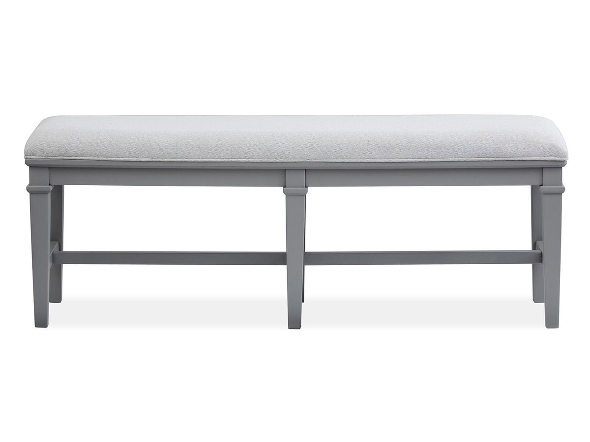 Charleston - Bench With Upholstered Seat - Gray