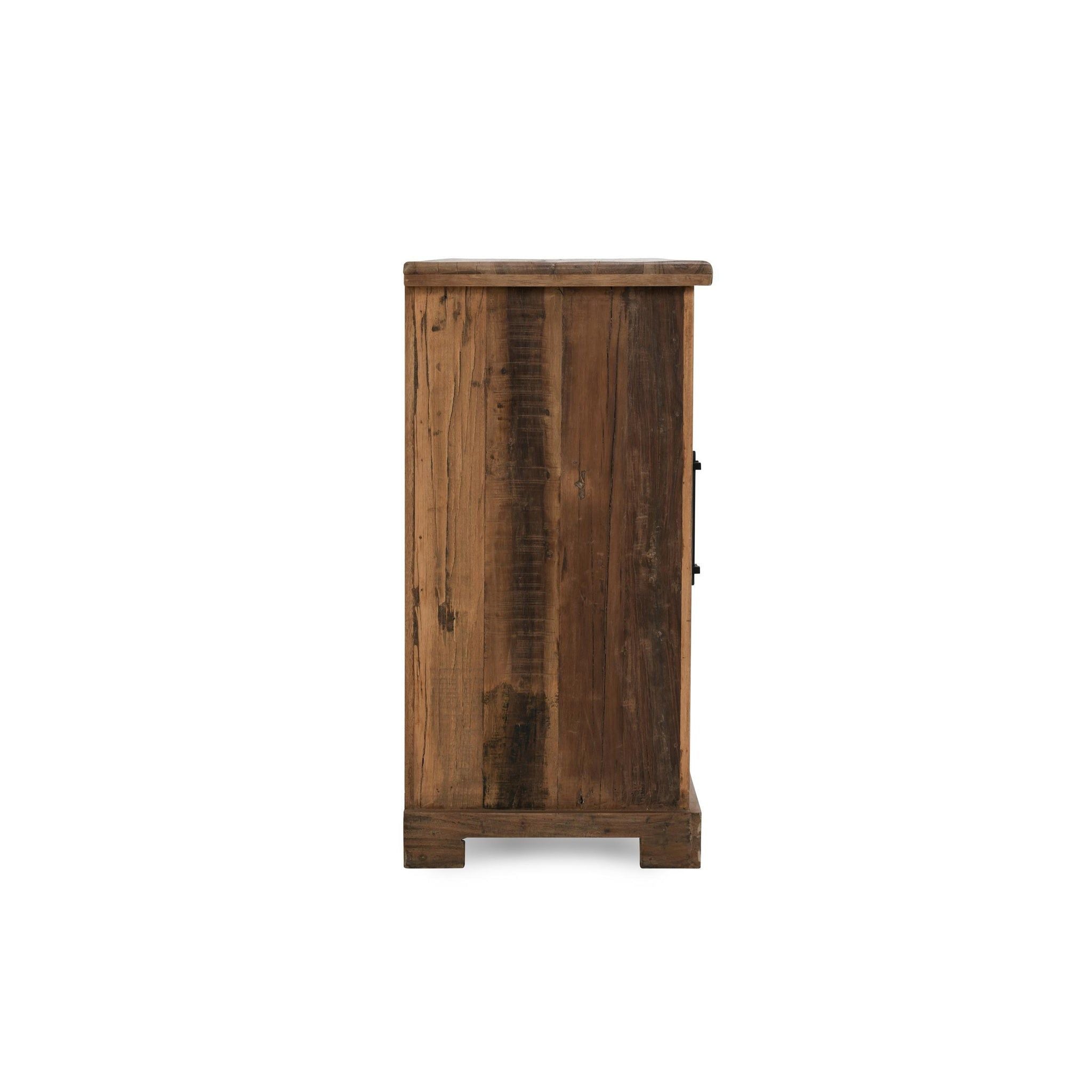 Zion - Reclaimed Wood 4 Door Cabinet - Natural