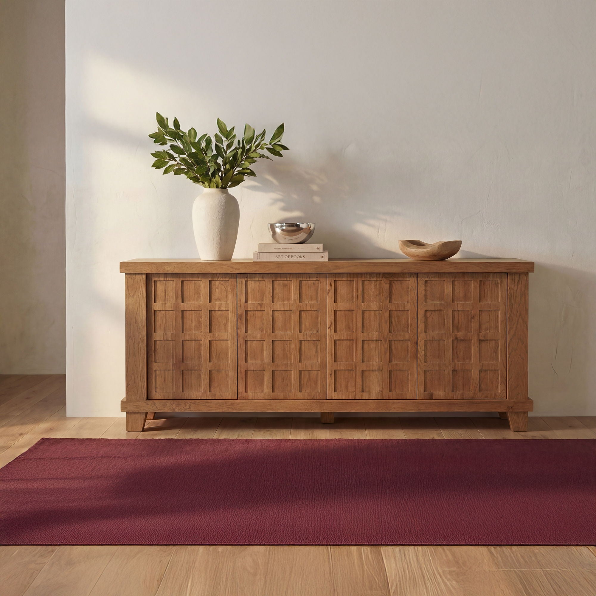 Enya - Sideboard - Red / Oak
