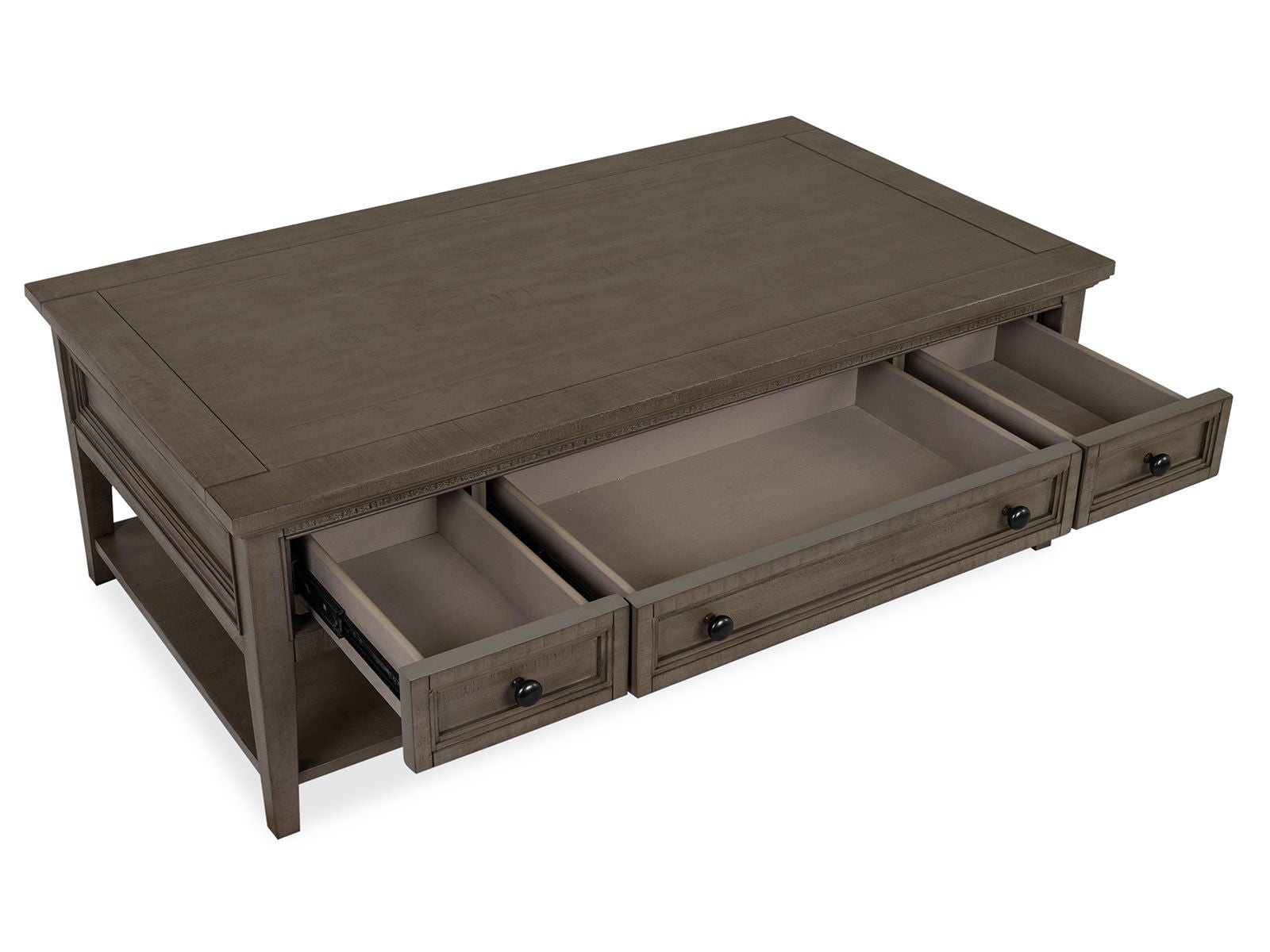 Paxton Place - Rectangular Cocktail Table With Casters - Dovetail Grey