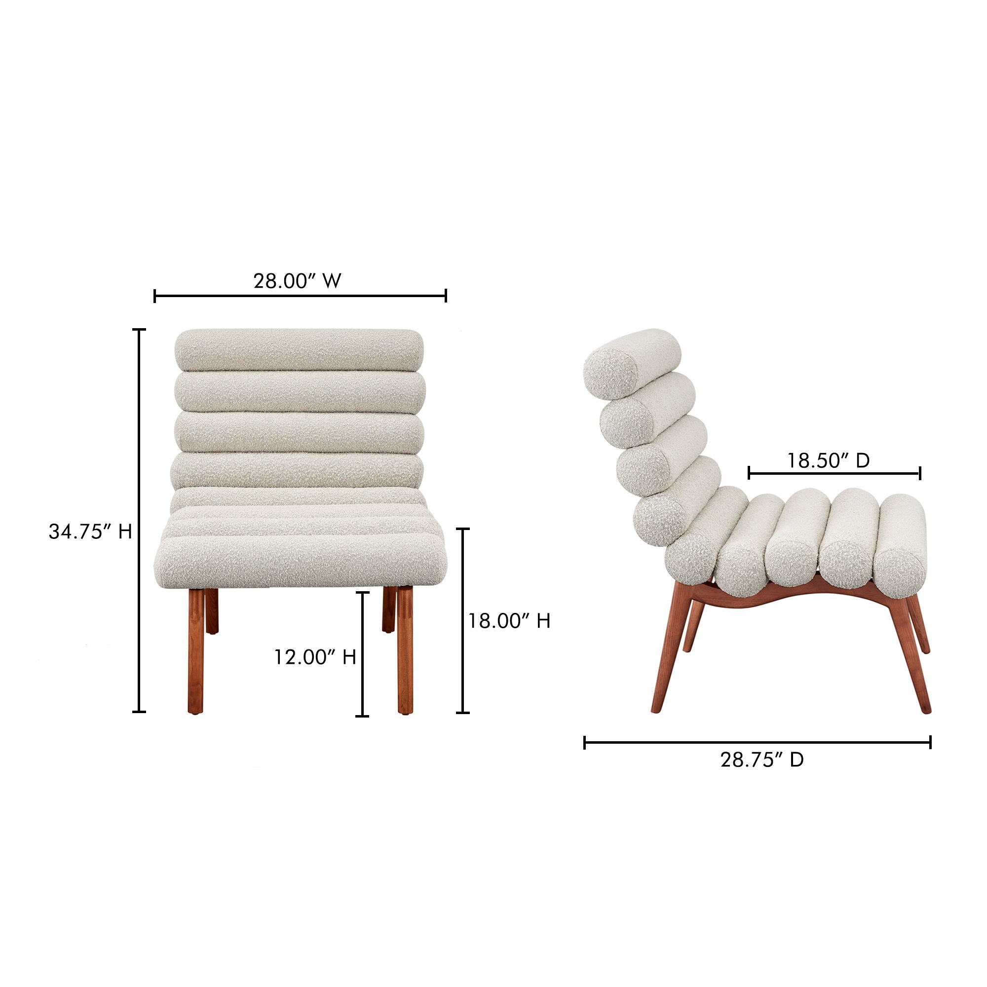 Arlo - Accent Chair Performance Fabric - Off White