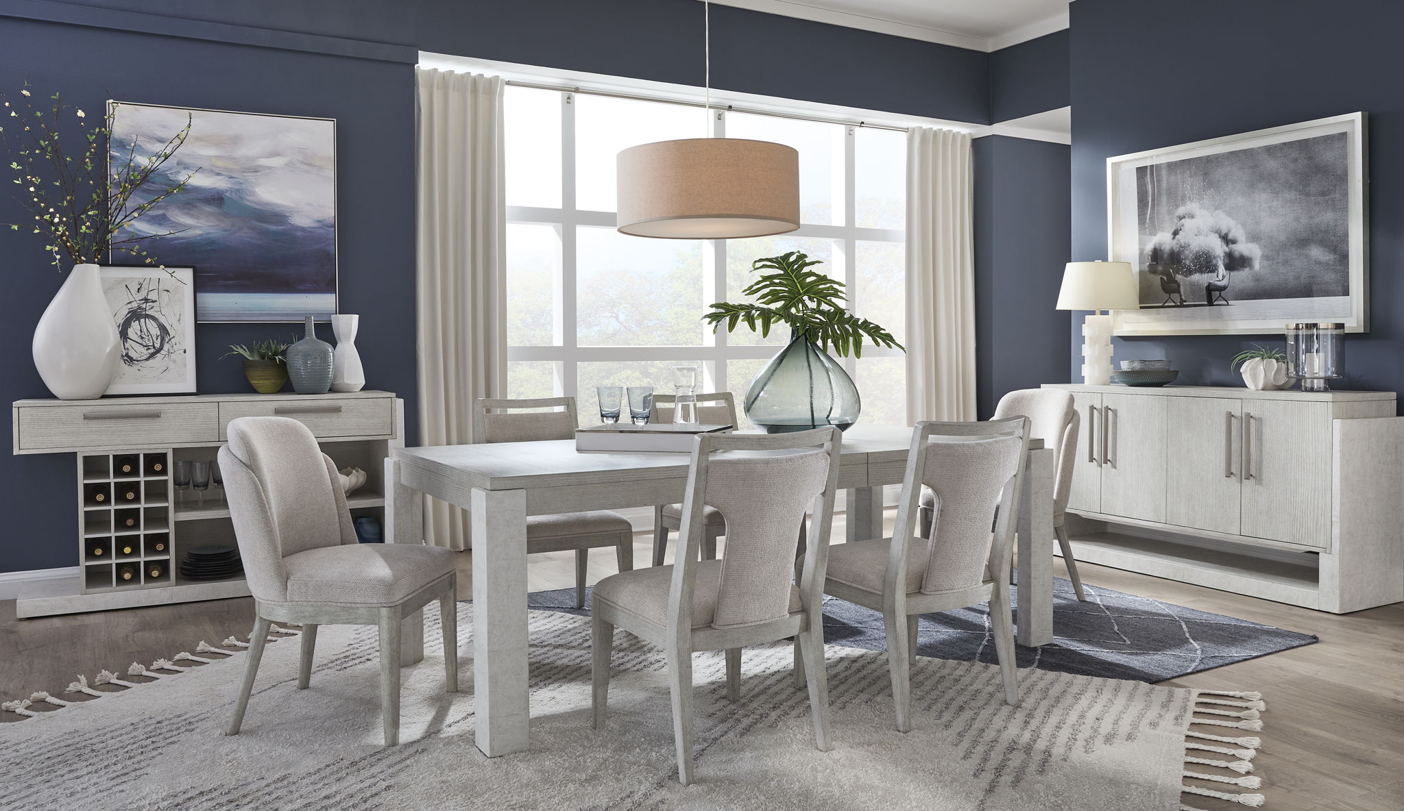 Lorelei - Upholstered Host Chair (Set of 2) - Misty Cloud