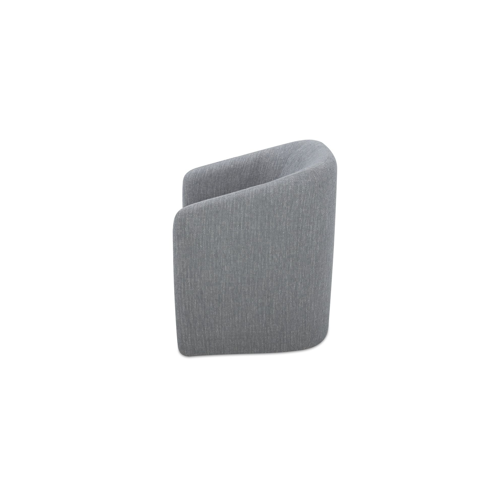 Sandy - Fabric Rolling Dining Chair - Gray
