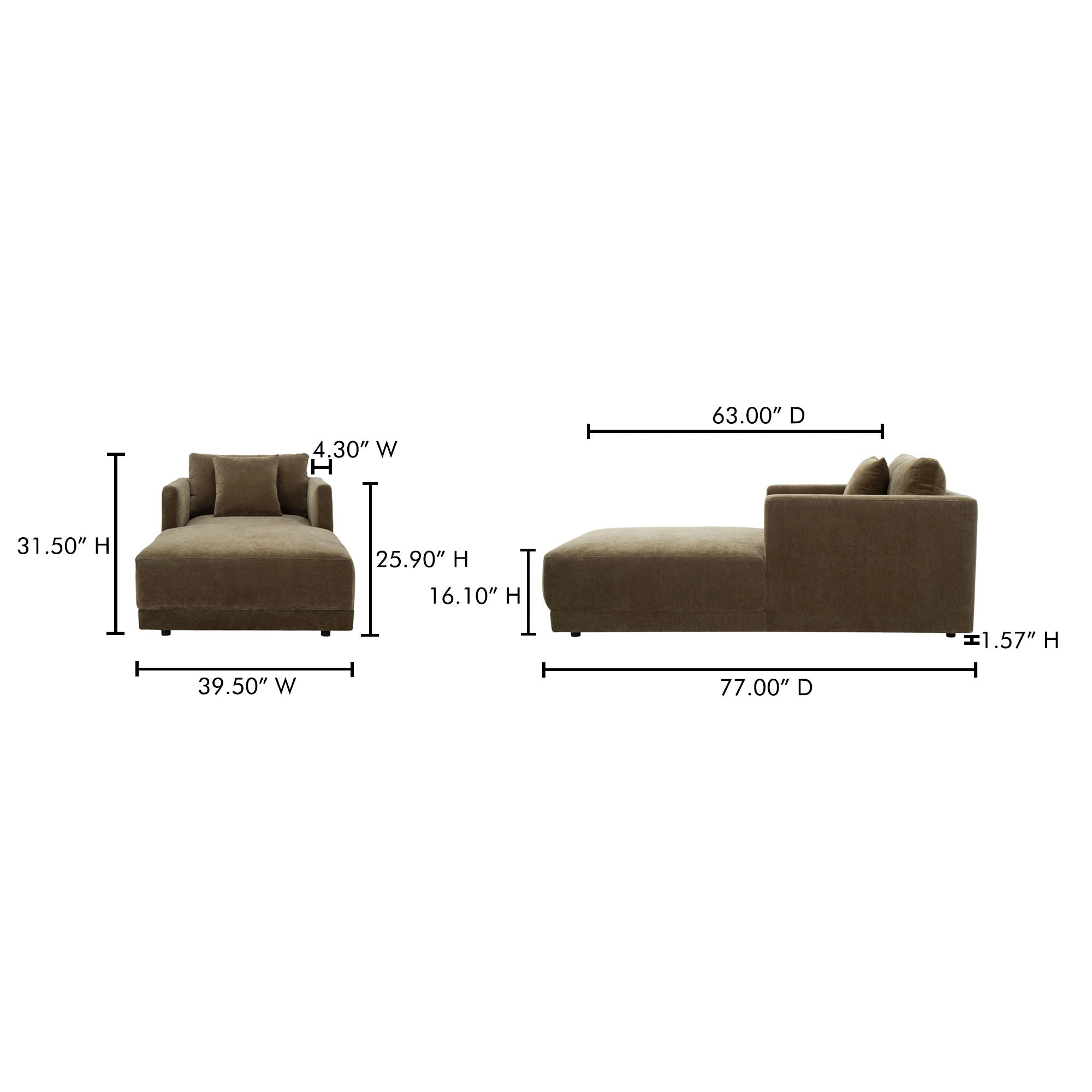 Bryn - Chaise - Heritage Green