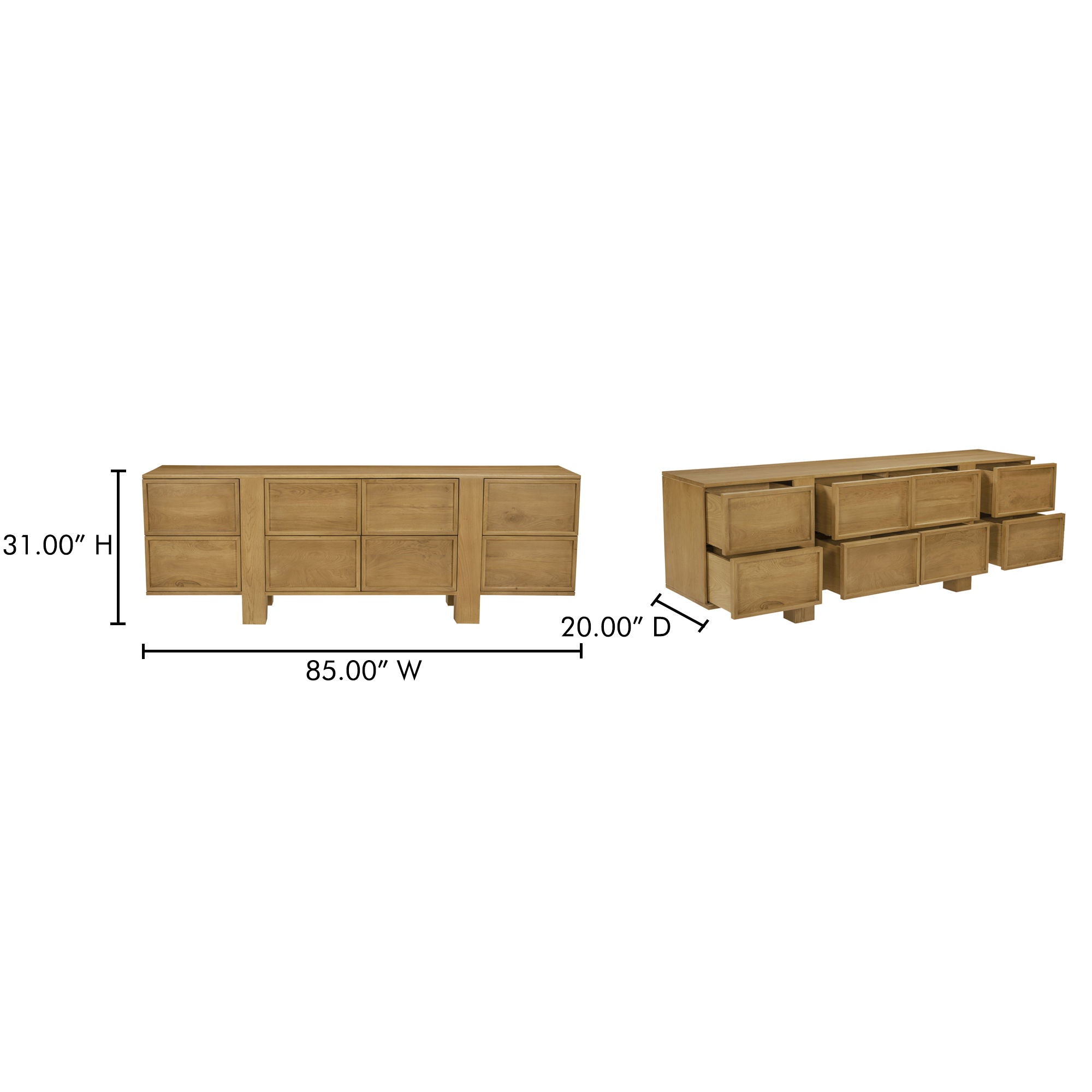 Henley - 8 Drawer Dresser - Brown