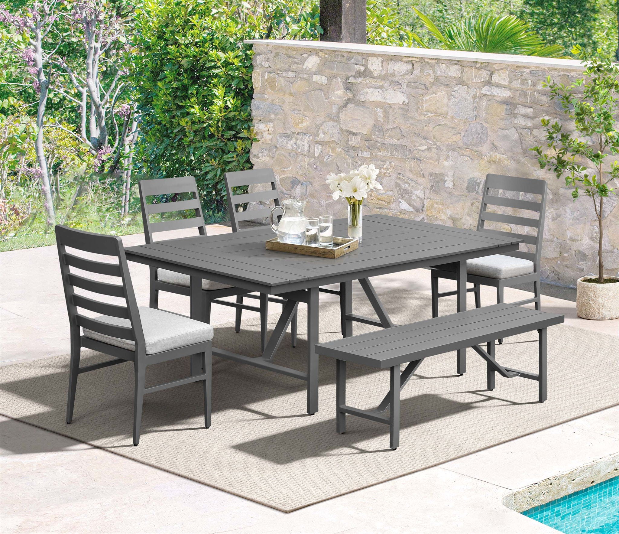 Navarro - Outdoor Dining Table - Mocha