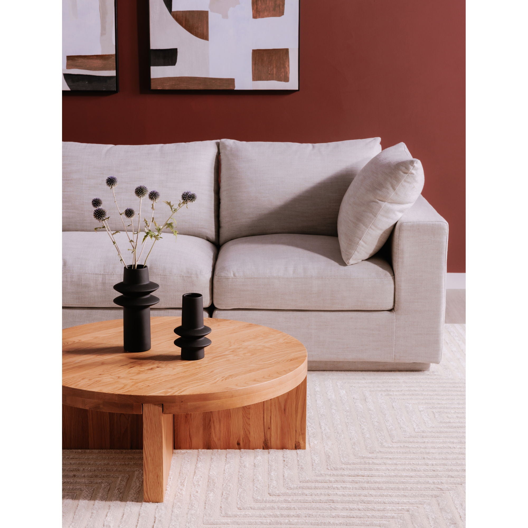 Folke - Round Coffee Table - Light Brown